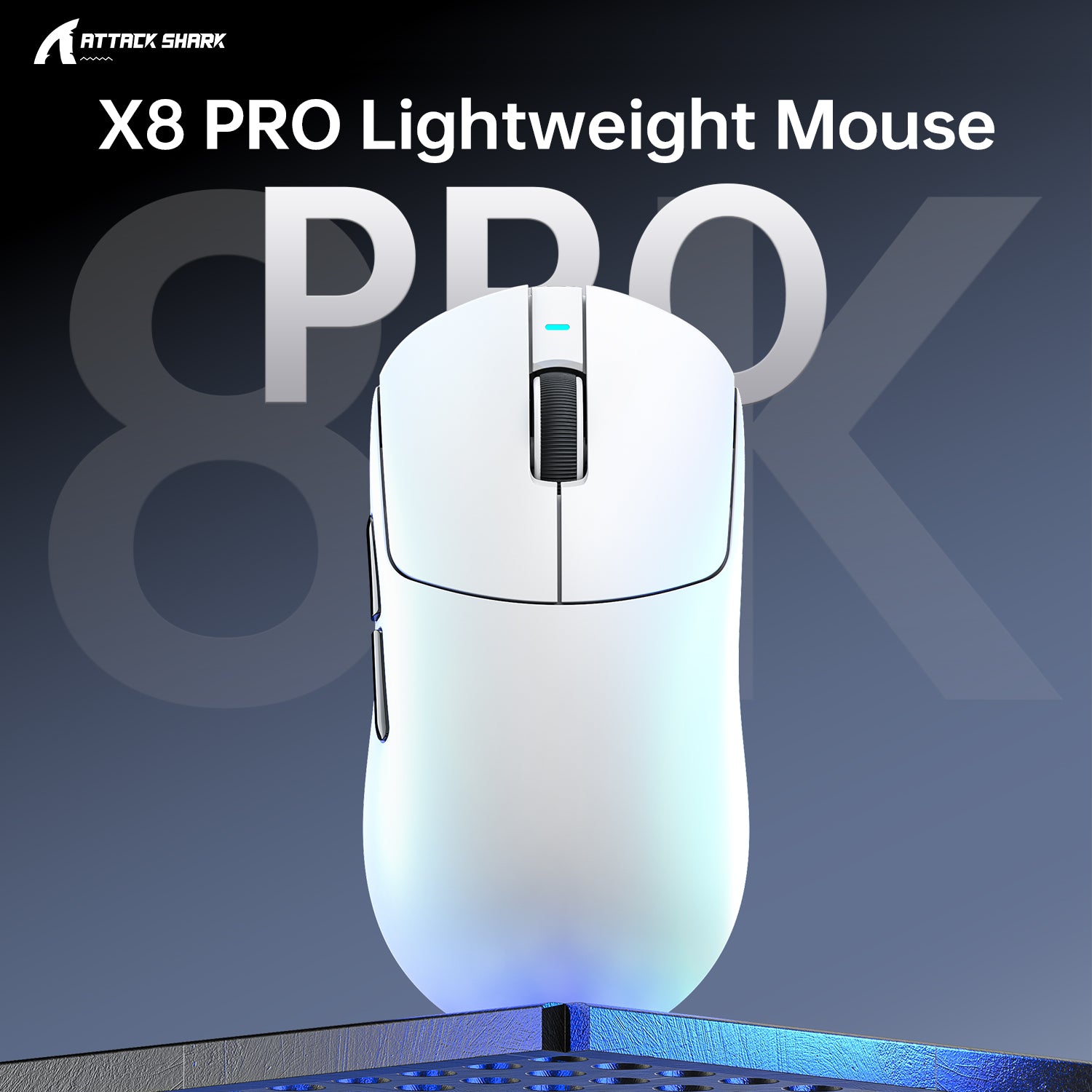 ATTACK SHARK X8PRO Kabellose Tri-Mode-Gaming-Maus, 40.000 DPI, ultraleicht