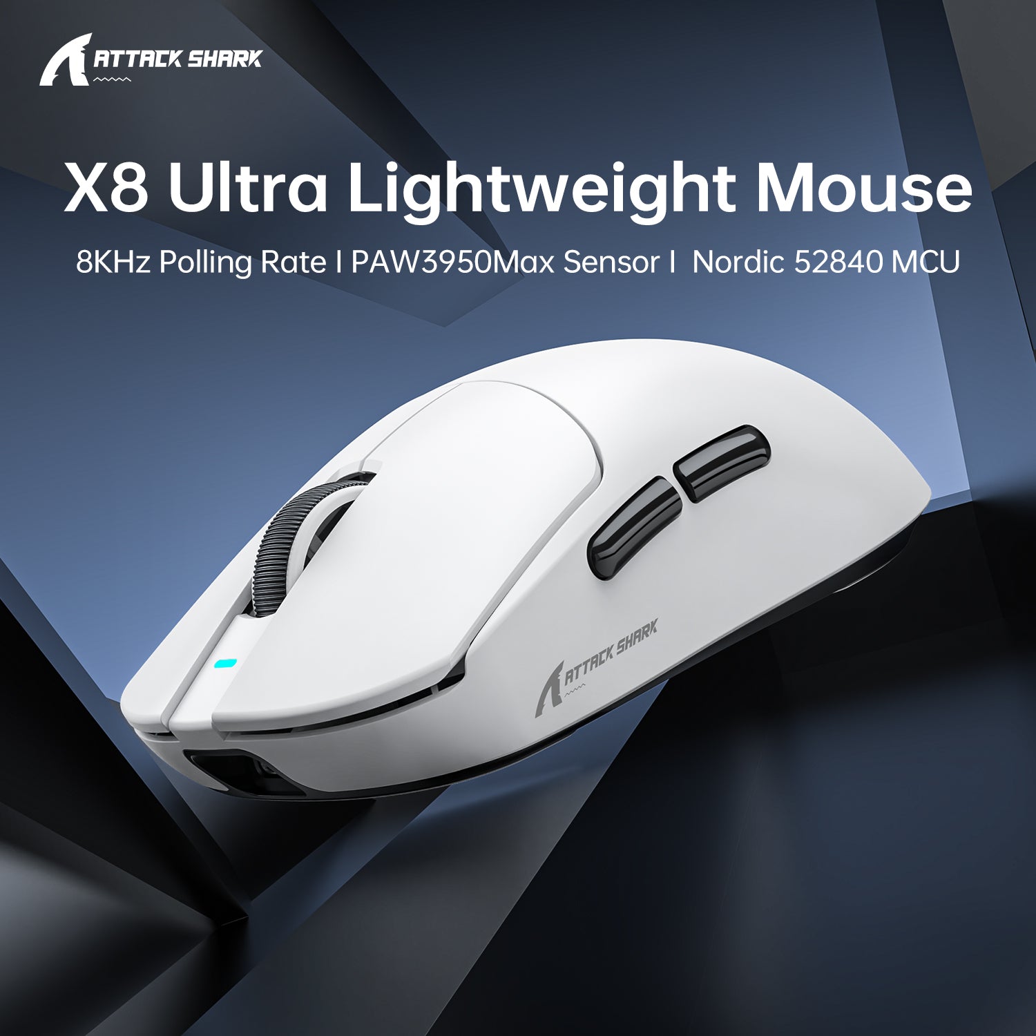 ATTACK SHARK X8 Ultra Tri-Mode Kabellose Gaming-Maus mit C06 Ultra-Kabel