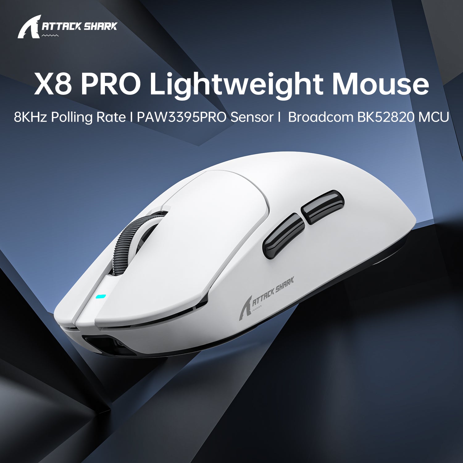 ATTACK SHARK X8PRO Kabellose Tri-Mode-Gaming-Maus, 40.000 DPI, ultraleicht