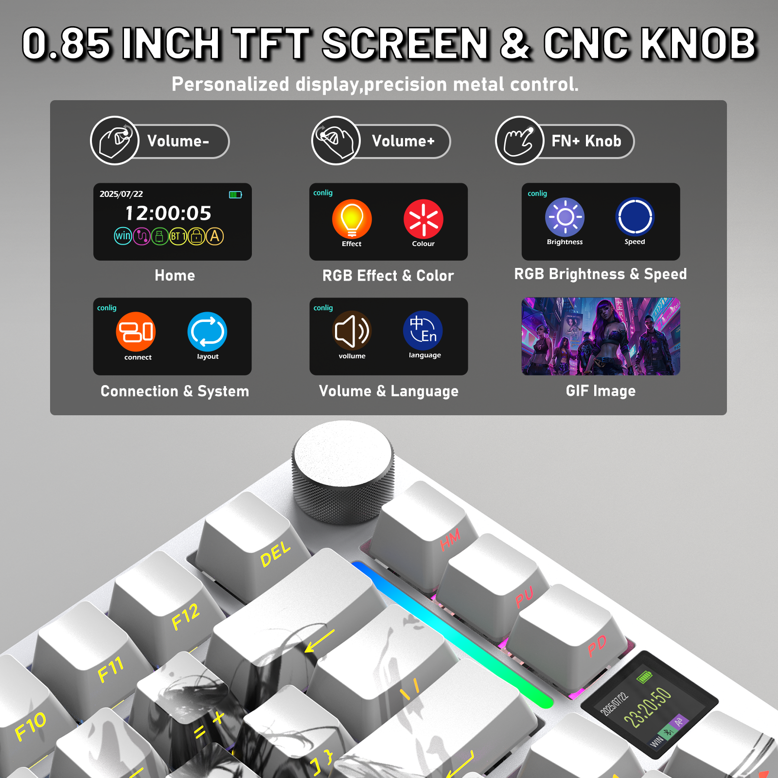 ATTACK SHARK X820ULTRA Mechanische Tastatur mit C01ULTRA Spiralkabel