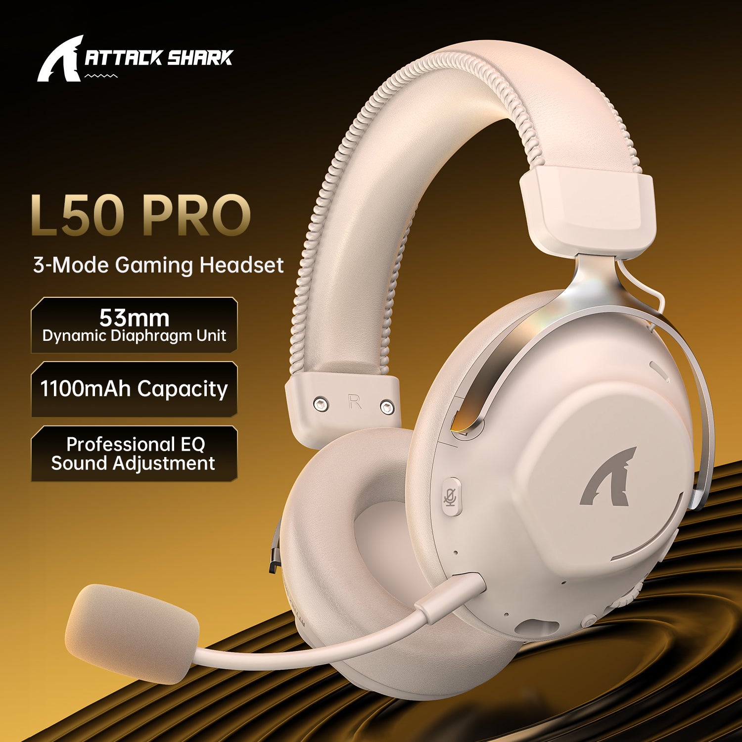 ATTACK SHARK L50PRO Tri-Mode kabelloses Gaming-Headset