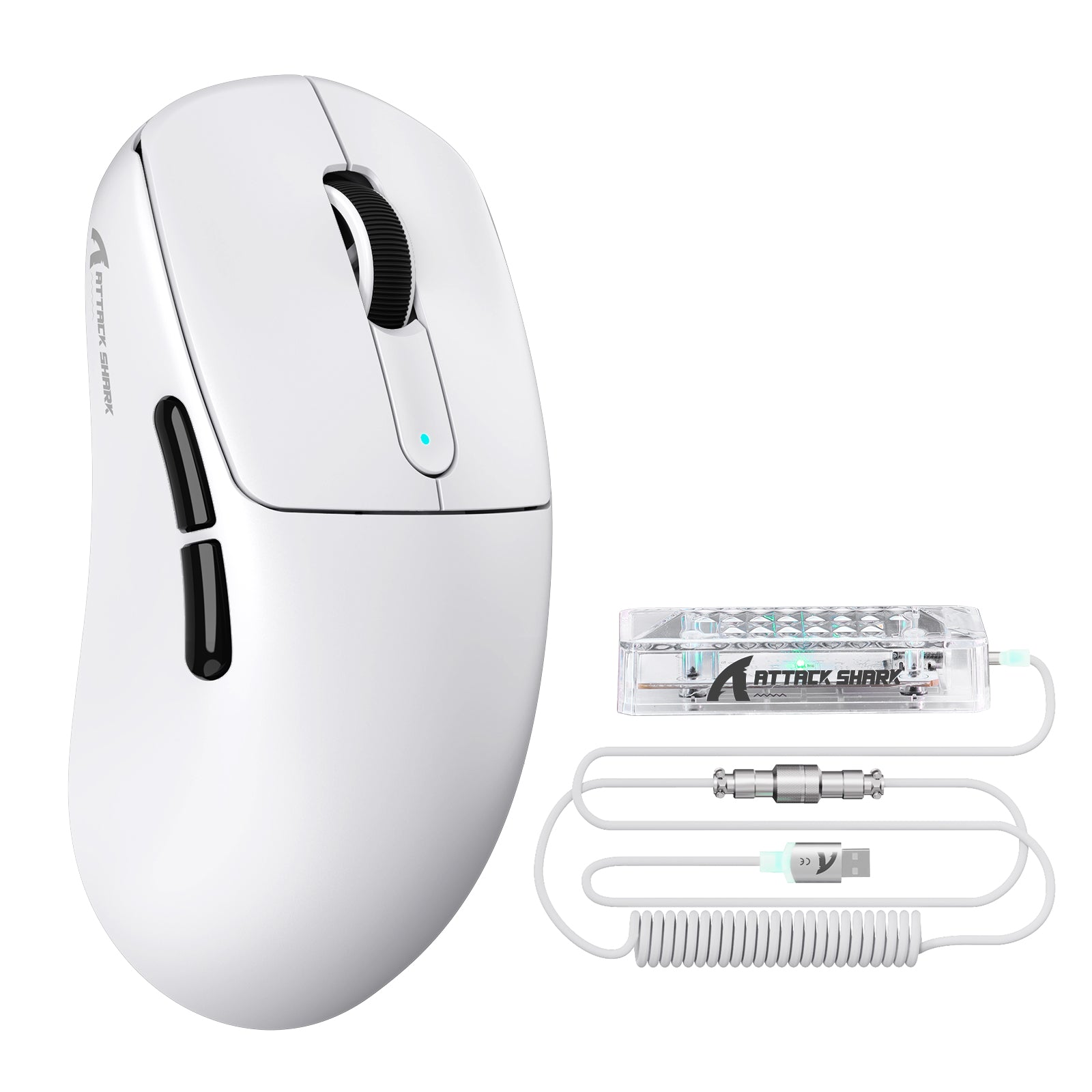 ATTACK SHARK V5 8KHz Wireless PAW3950MAX Gaming-Maus mit C06 Ultra-Kabel
