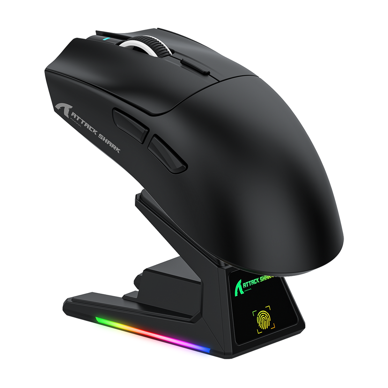 ATTACK SHARK X1 Tri-Mode-Gaming-Maus mit Touchpad RGB-Ladedock PAW3395PRO-Sensor