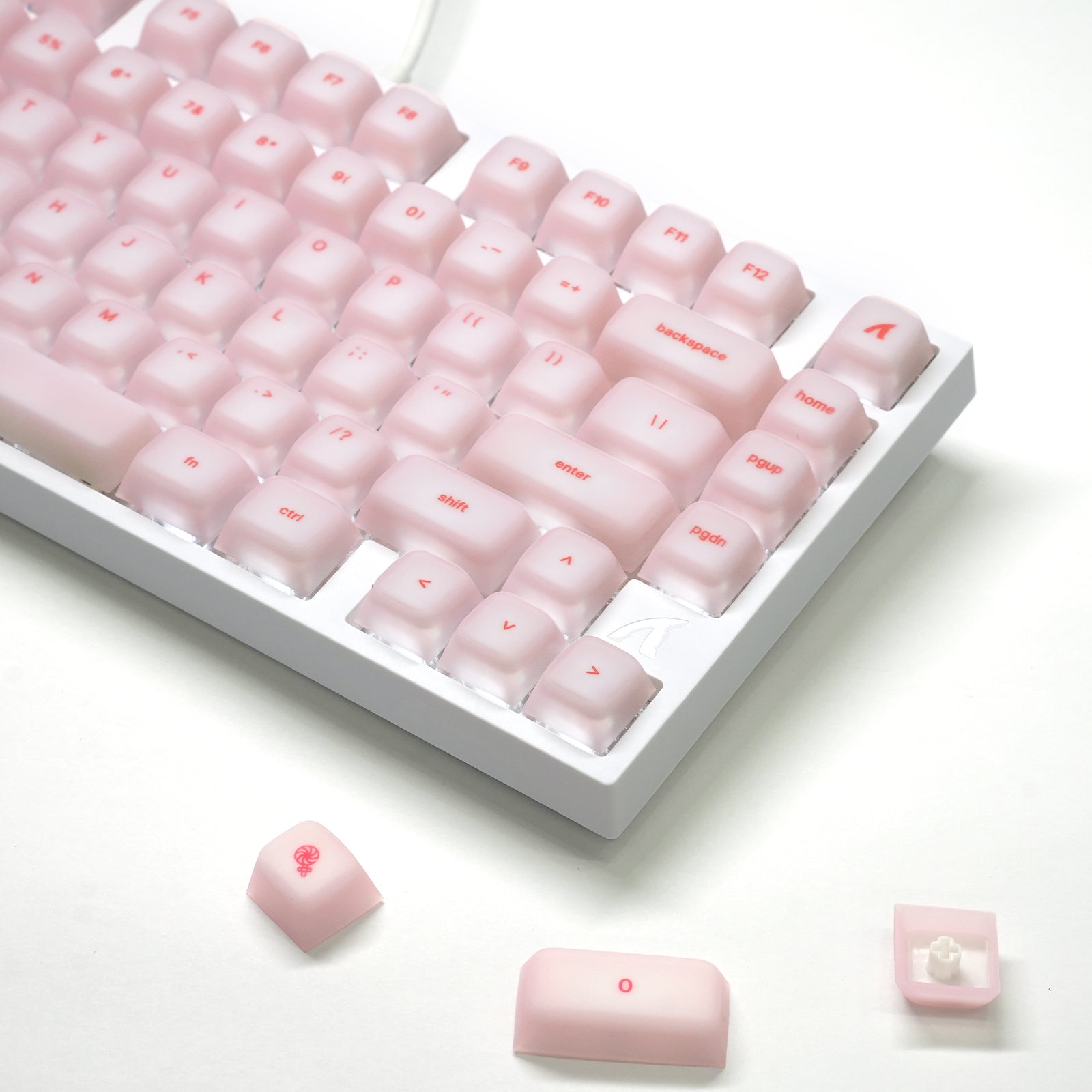 ATTACK SHARK SK01 Tastenkappenset mit 113 Tasten aus Silikon, Cherry-Profil, ANSI, Pink