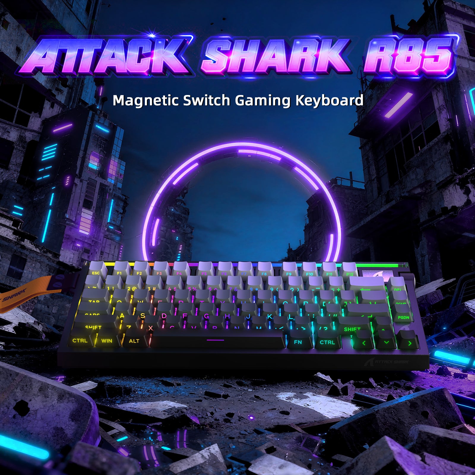 ATTACK SHARK R85 HE Rapid Trigger Tastatur mit C01ULTRA LED Kabel