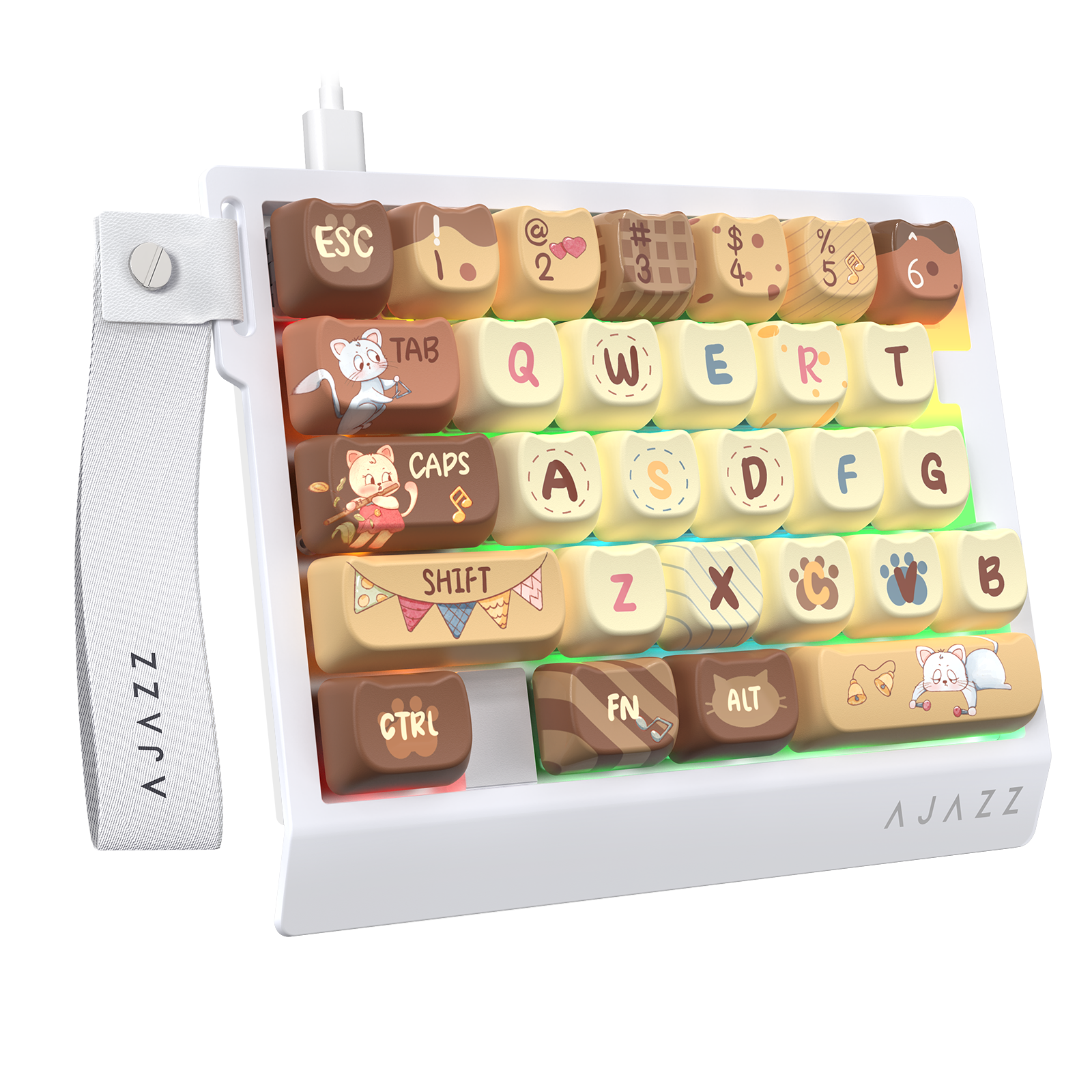 ATTACK SHARK X AJAZZ AK029 Wired One-Handed Gaming Keyboard