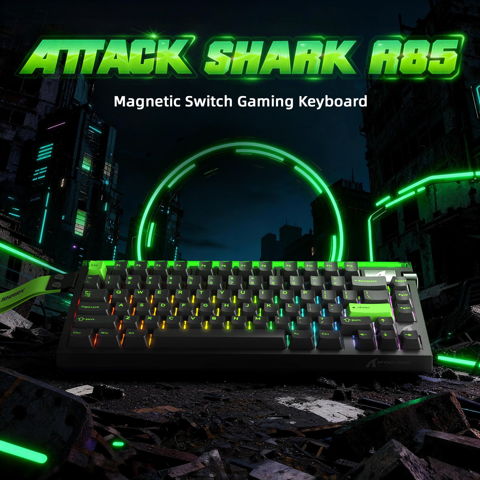 ATTACK SHARK R85 HE Rapid Trigger Tastatur mit C01ULTRA LED Kabel