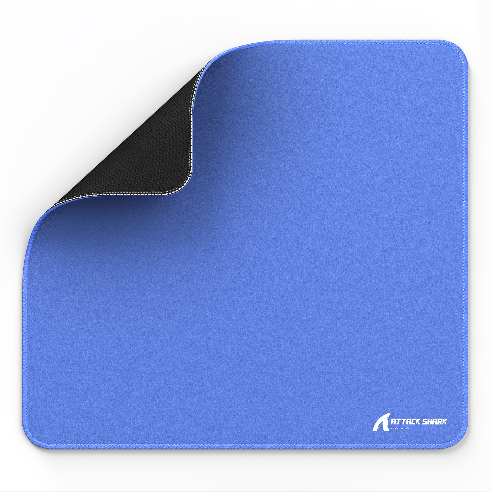 ATTACK SHARK CM02 Gaming Mousepad, blue, stitched edges, anti-slip, with ATTACK SHARK logo, esports accessory