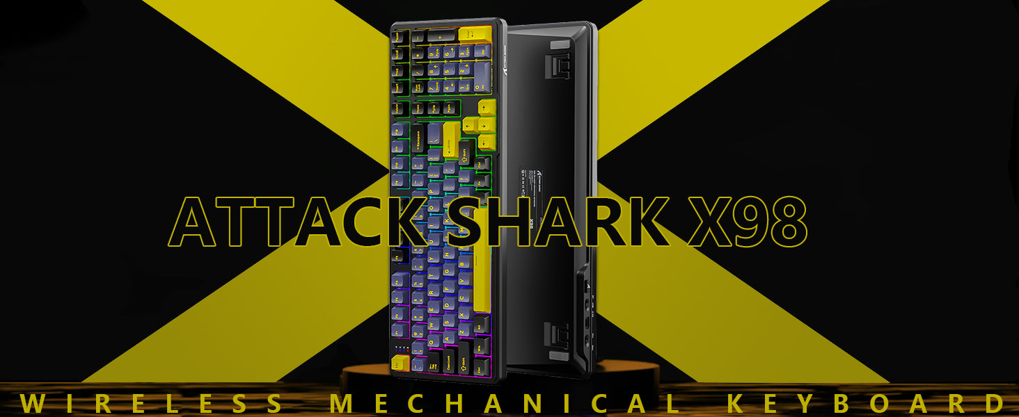 ATTACK SHARK X98 Kabellose mechanische Tastatur in voller Größe