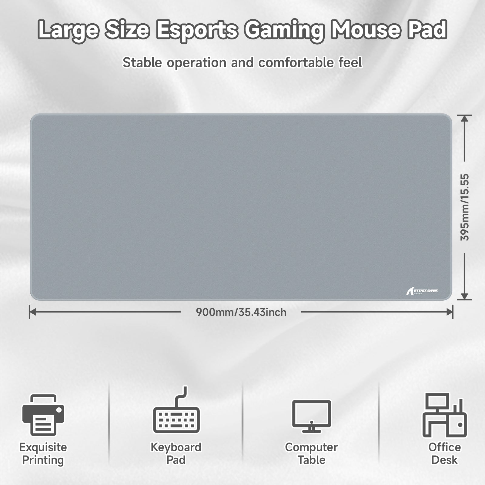 ATTACK SHARK CM02PRO eSport Gaming-Mauspad (900x400x4 MM)