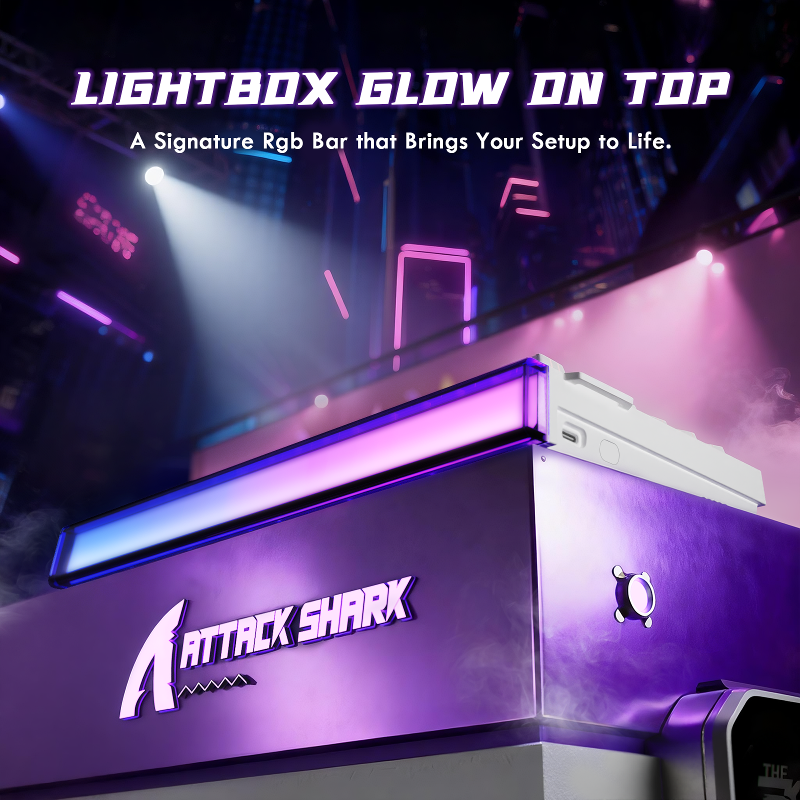 ATTACK SHARK R85 HE Rapid Trigger Tastatur Magnetischer Schalter mit Custom Lightbox