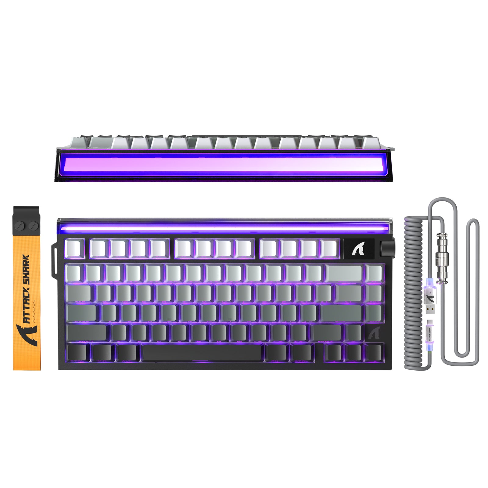 ATTACK SHARK R85 HE Rapid Trigger Tastatur mit C01ULTRA LED Kabel