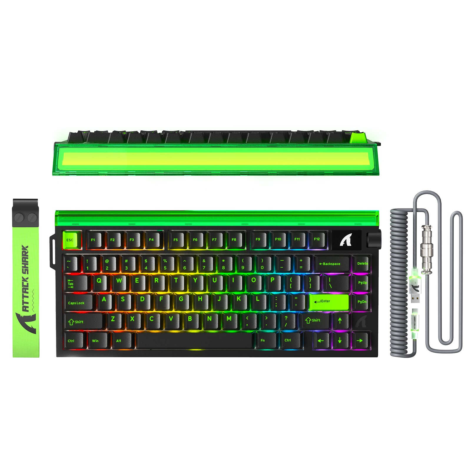ATTACK SHARK R85 HE Rapid Trigger Tastatur mit C01ULTRA LED Kabel