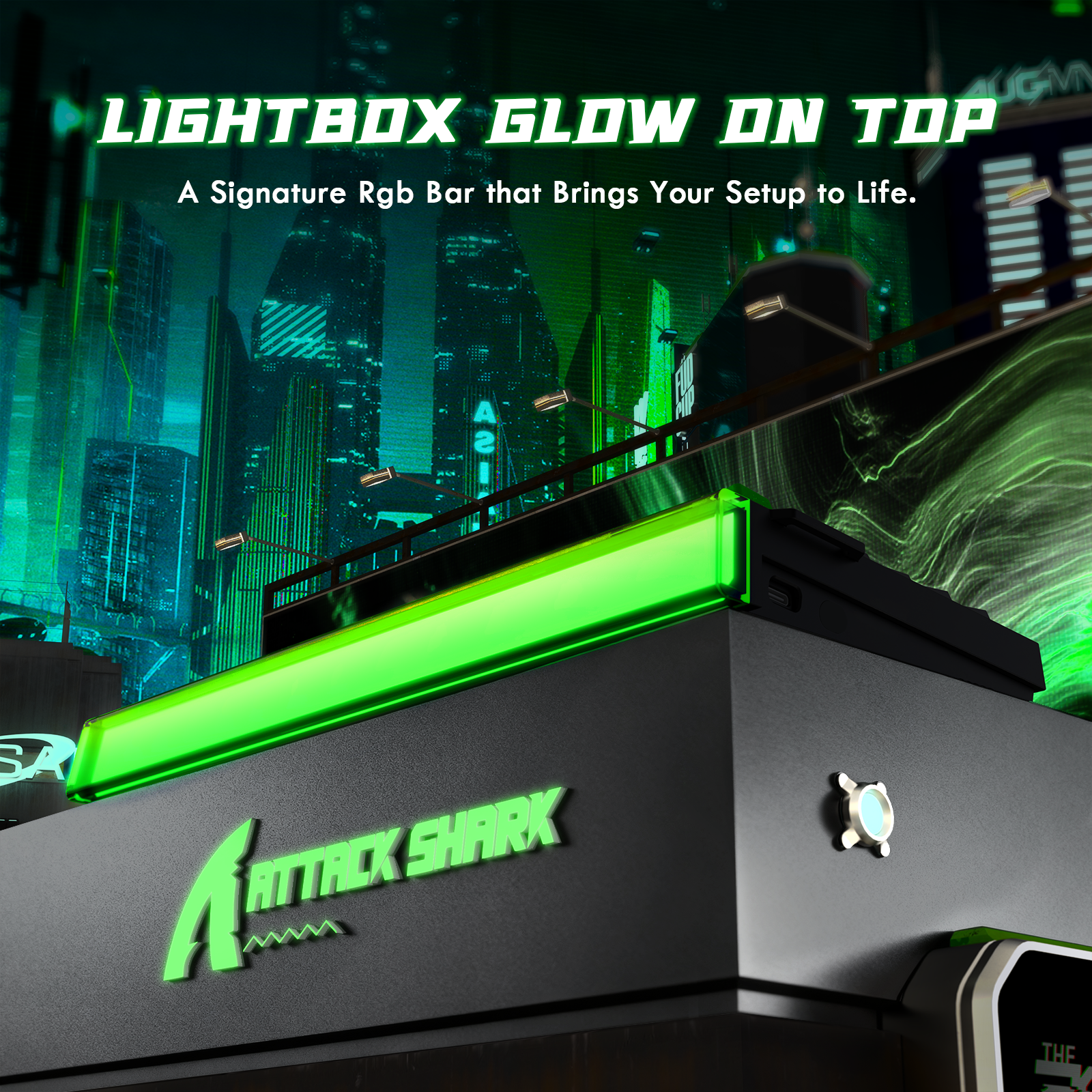 ATTACK SHARK R85 HE Rapid Trigger Tastatur Magnetischer Schalter mit Custom Lightbox