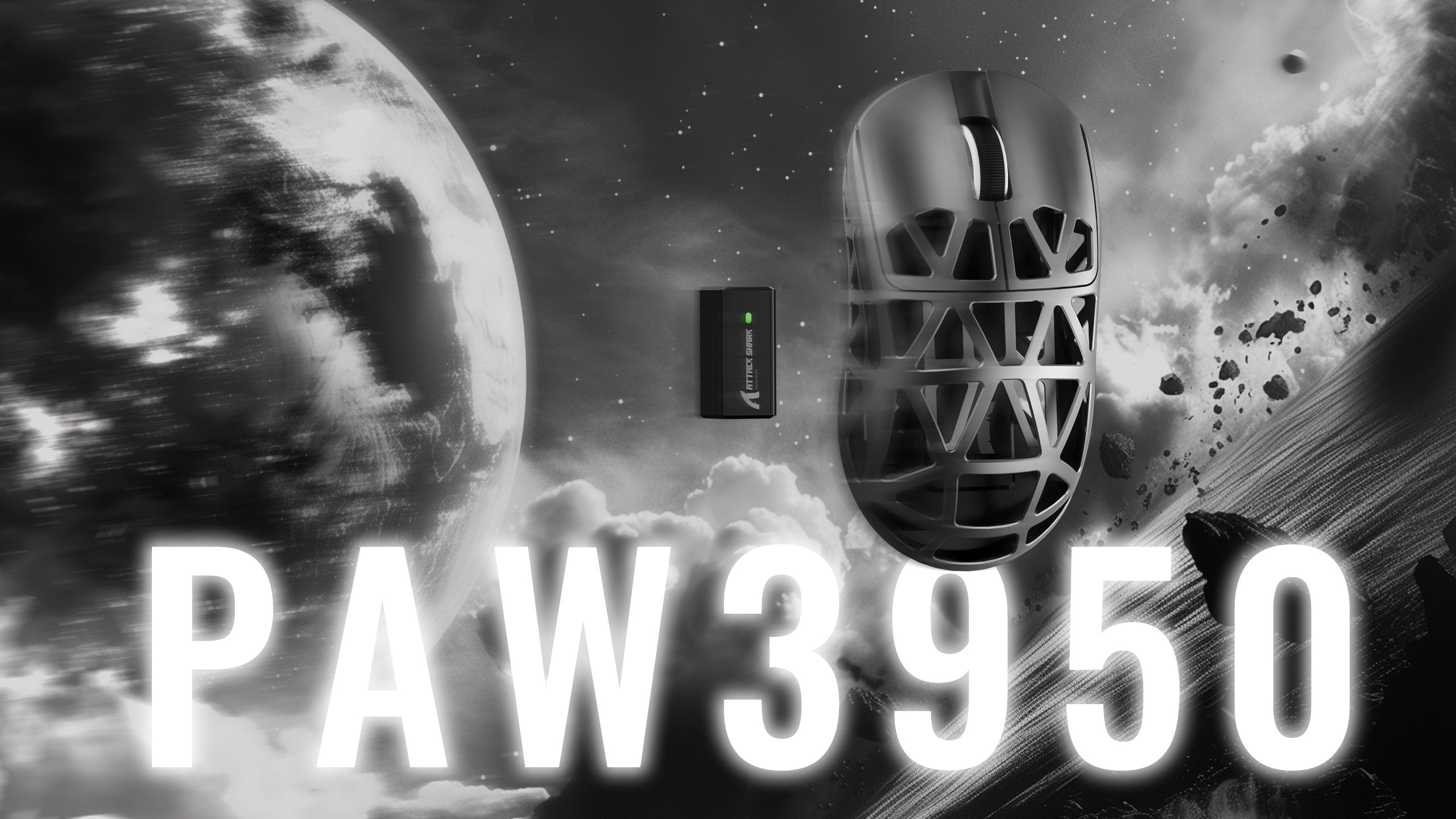 ATTACK SHARK R2PRO Magnesiumlegierung PAW3950 Gaming-Maus 8K mit Spiralkabel (ohne Ladestation)