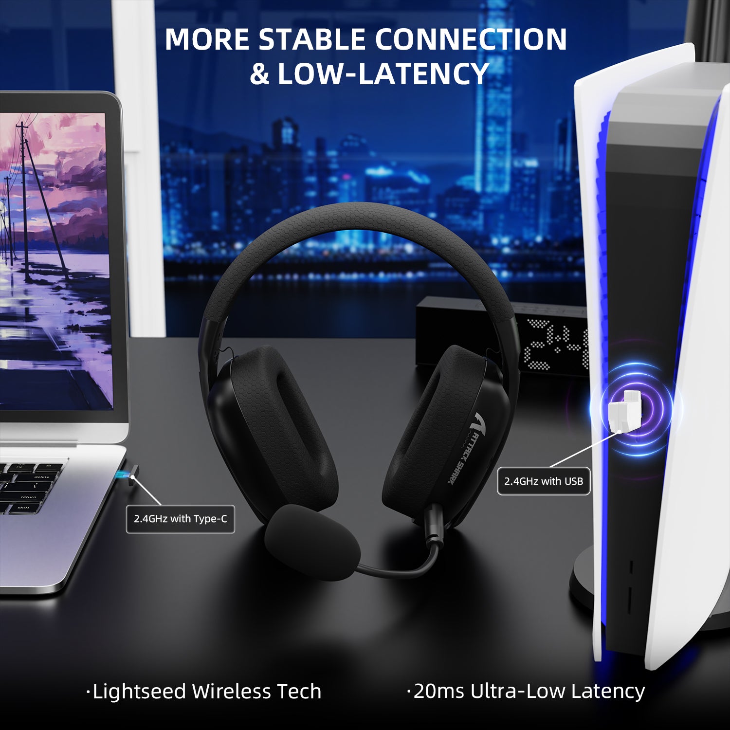 ATTACK SHARK L80PRO Kabelloses Gaming-Headset