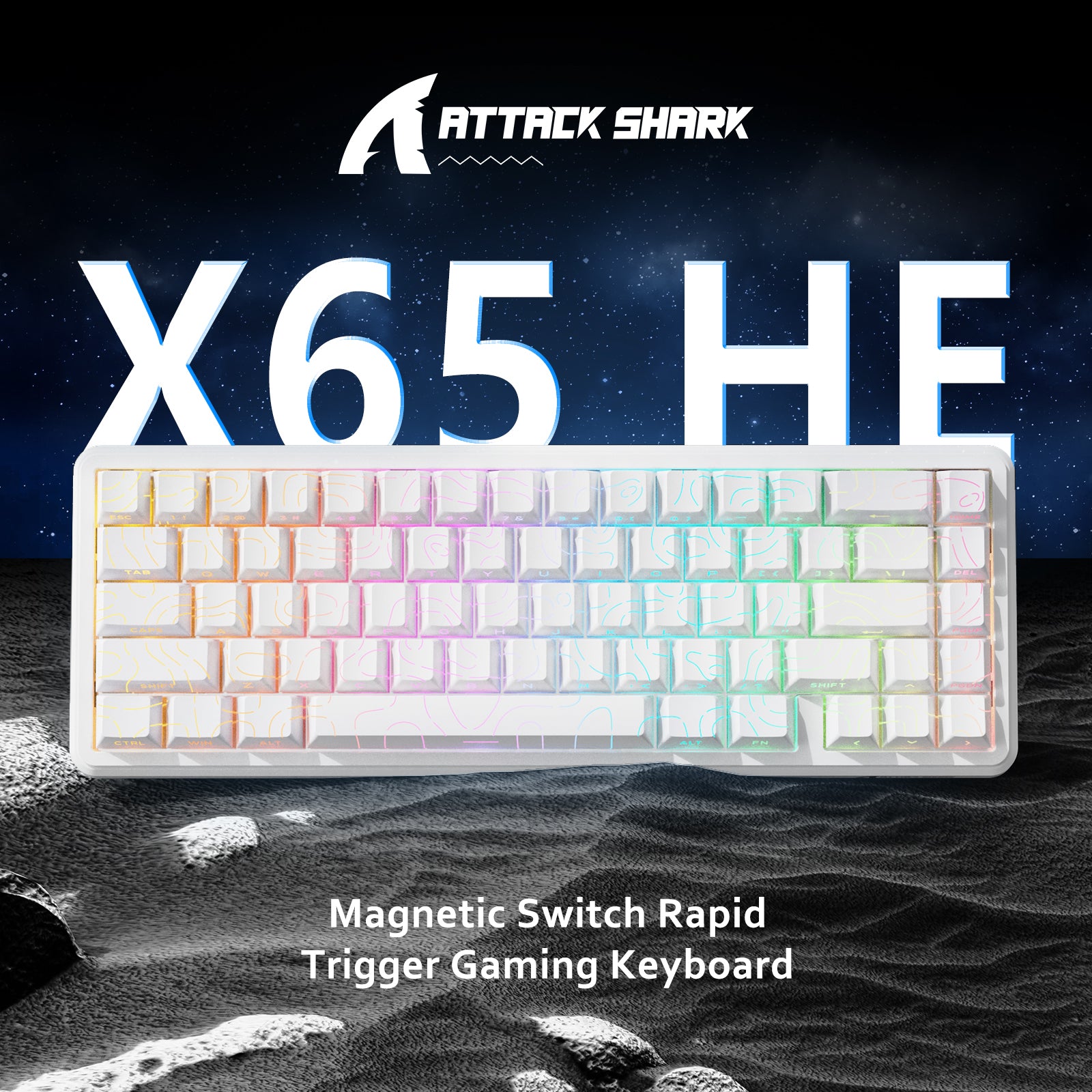 ATTACK SHARK X65 HE Magnetschalter Rapid Trigger-Tastatur