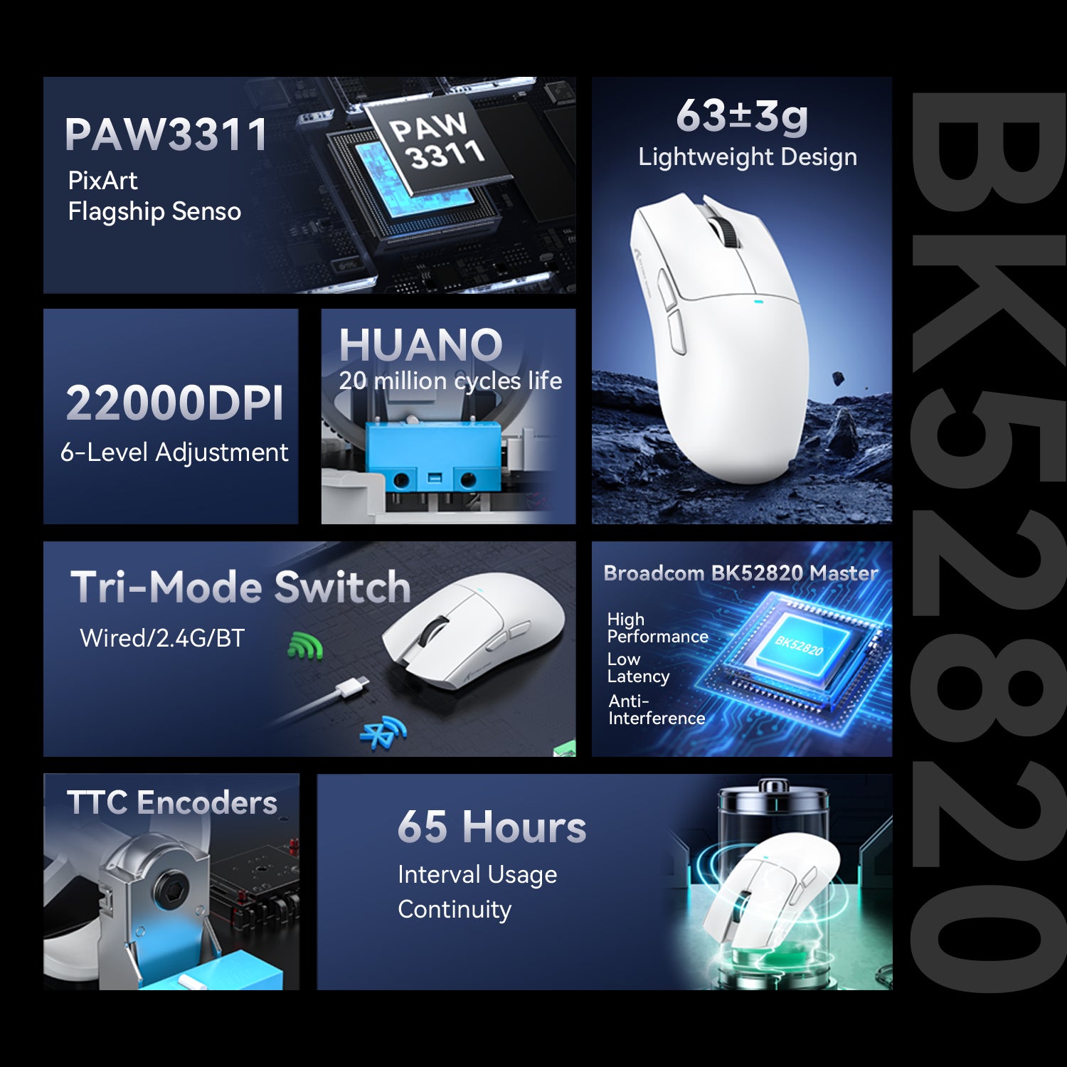 ATTACK SHARK X11SE Kabellose Gaming-Maus
