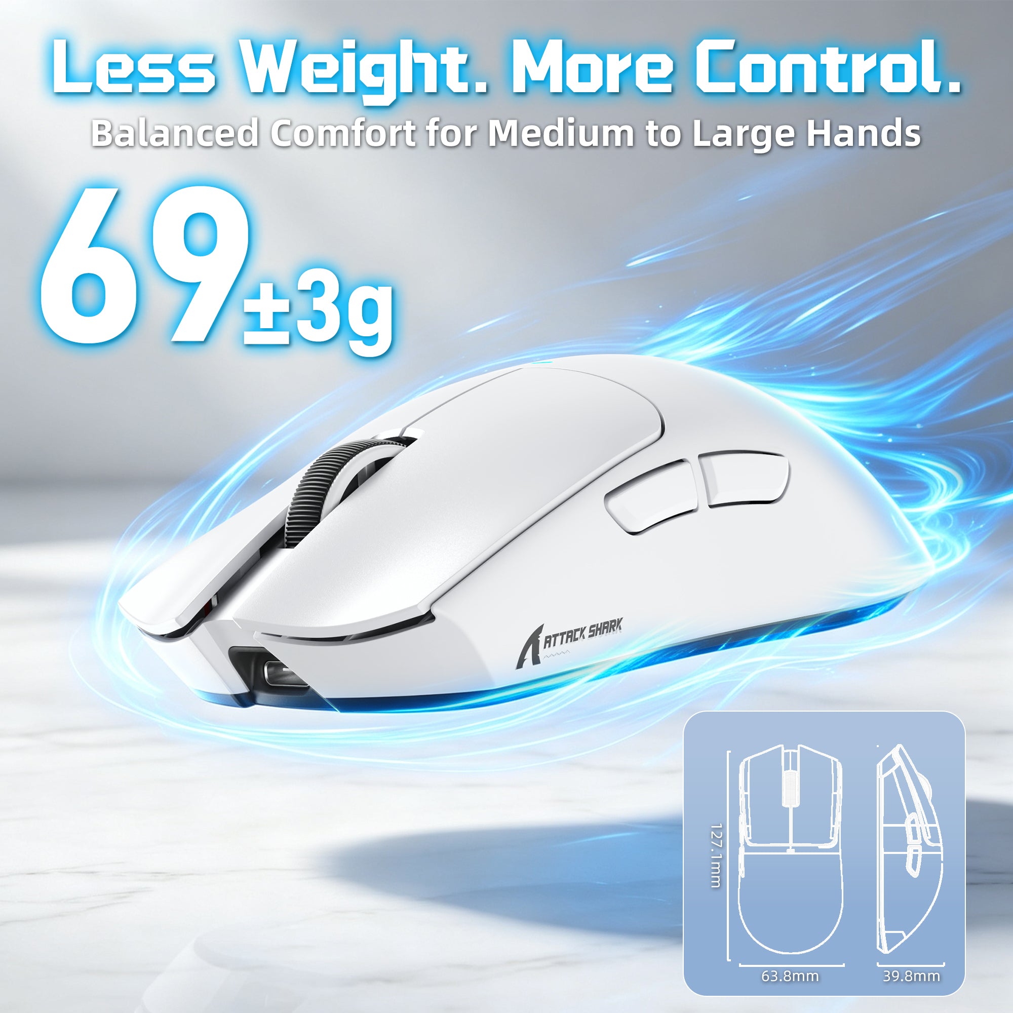 ATTACK SHARK X11 PRO V2 kabellose Gaming-Maus mit TFT-Display und Ladestation