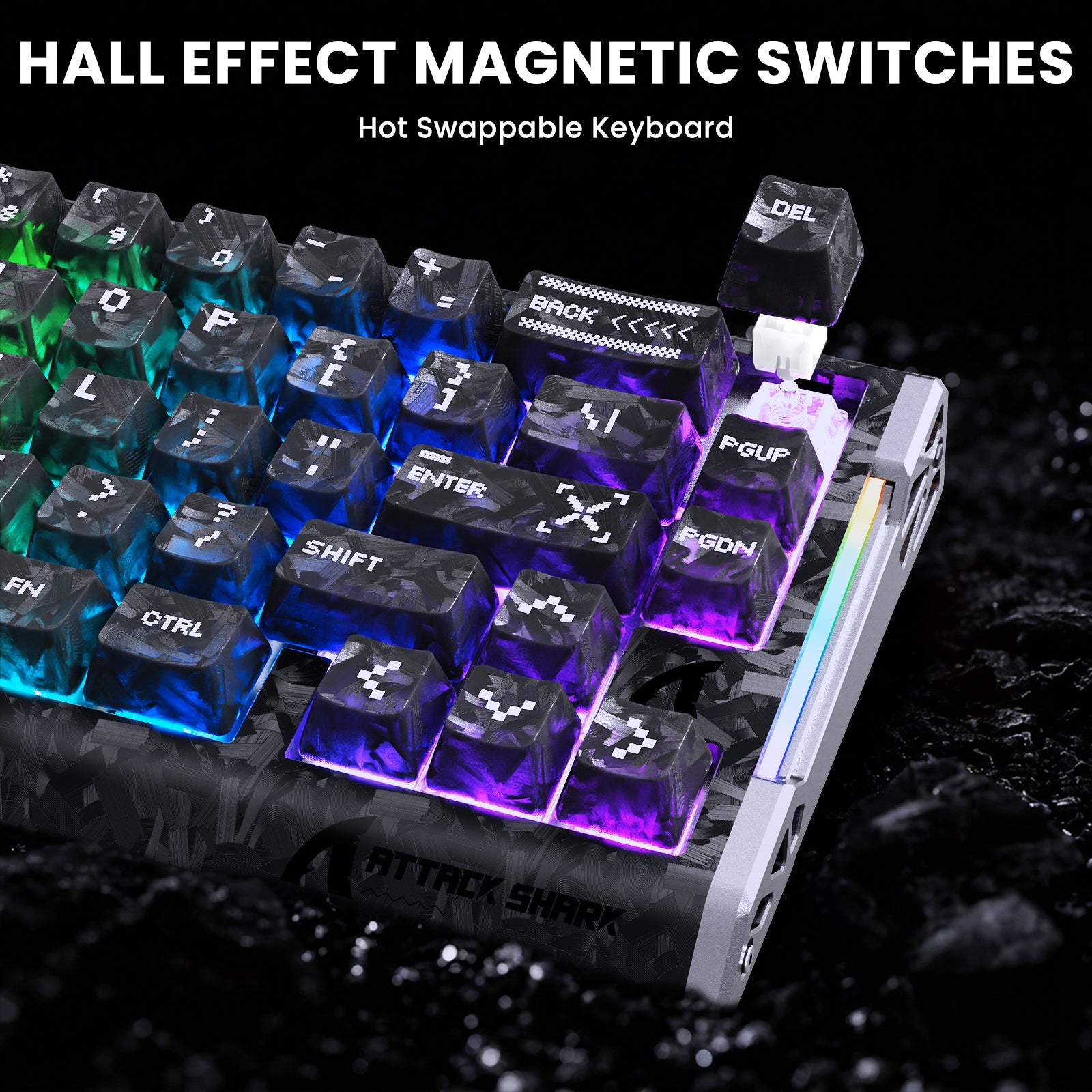 ATTACK SHARK R68 HE & X11 ULTRA Carbon Fiber Gaming-Bundle mit C01 ULTRA Spiralkabel