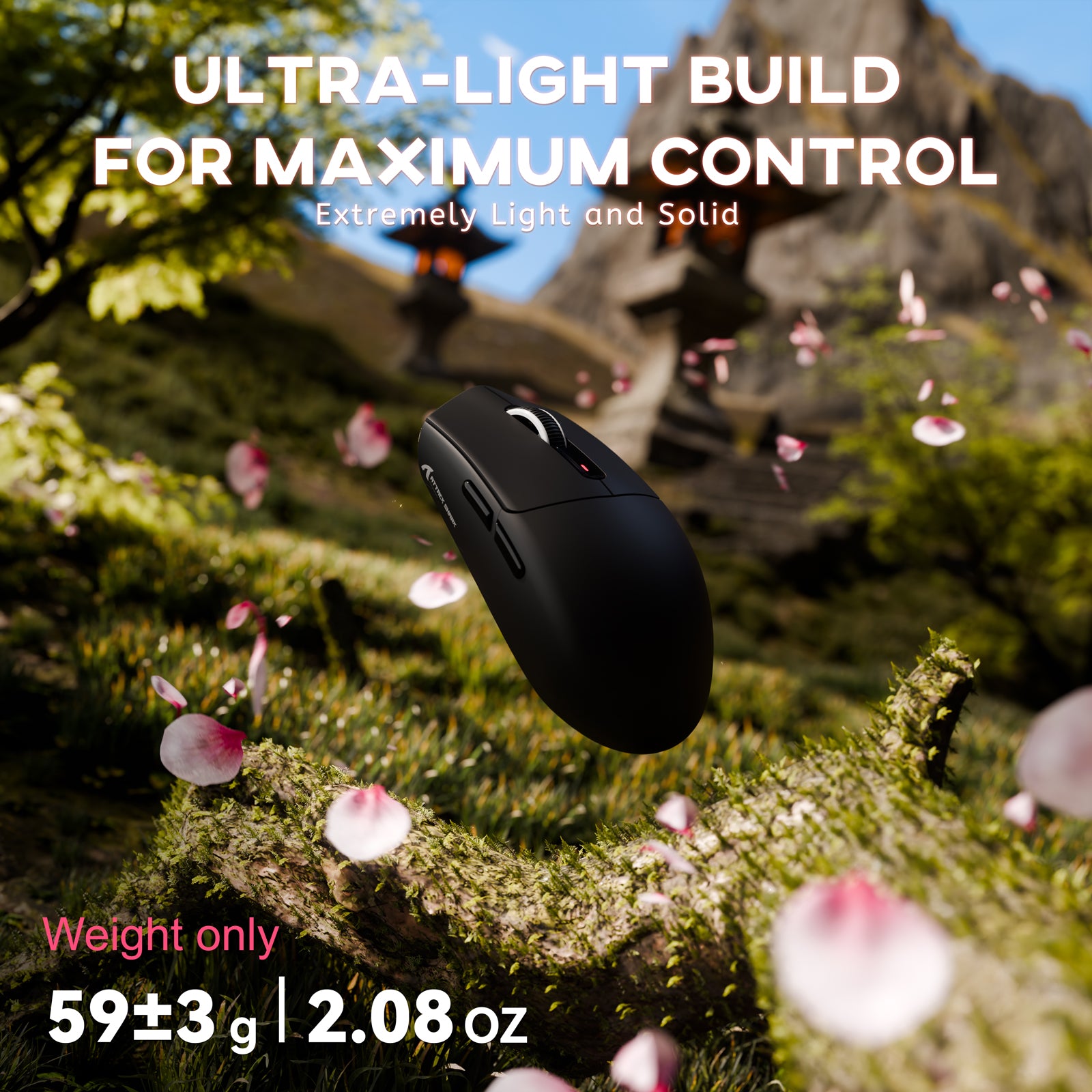 ATTACK SHARK G3 Tri-Mode Kabellose Gaming-Maus 25000 DPI Ultraleicht