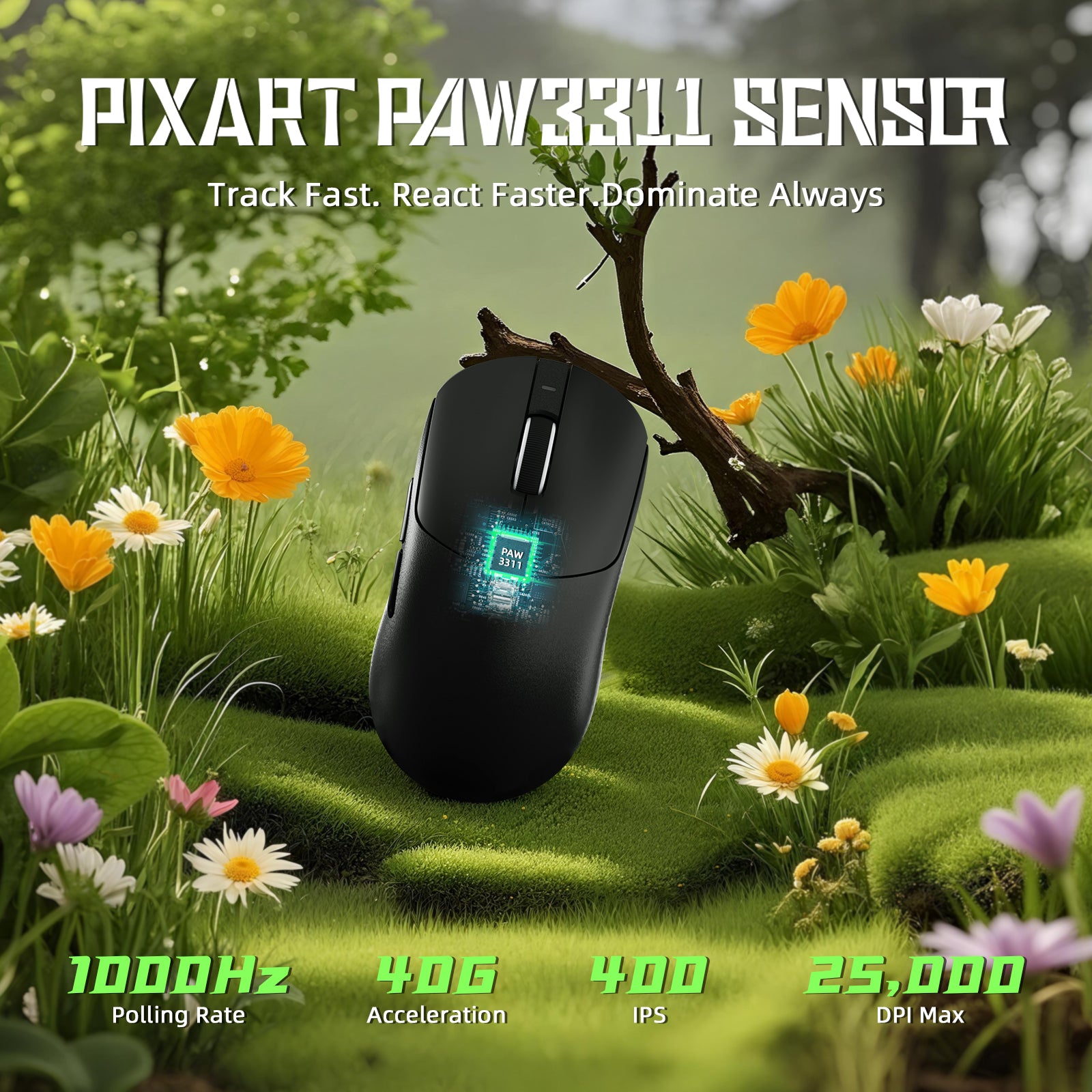 ATTACK SHARK X8SE Tri-mode Wireless Gaming Mouse 25000 DPI Ultra Lightweight