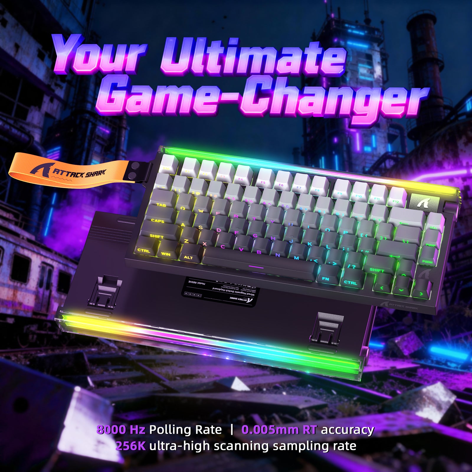 ATTACK SHARK R85 HE Rapid Trigger Tastatur mit C01ULTRA LED Kabel