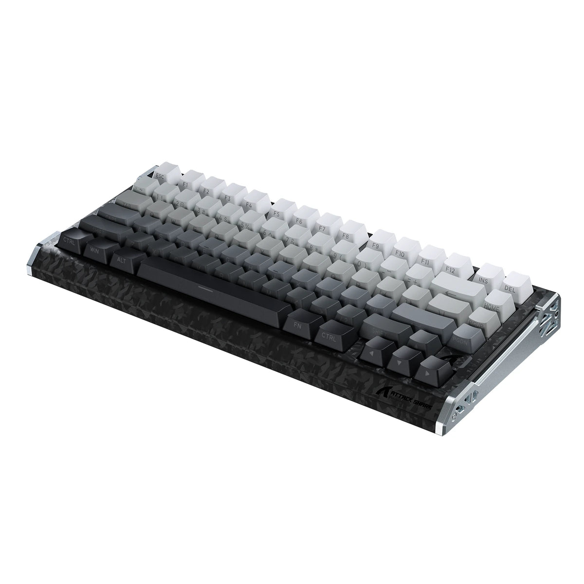 ATTACK SHARK R86 HE Carbonfaser-Gaming-Tastatur mit magnetischen Schaltern, Rapid Trigger, Kabelanschluss und C01 ULTRA RGB-Spiralkabel