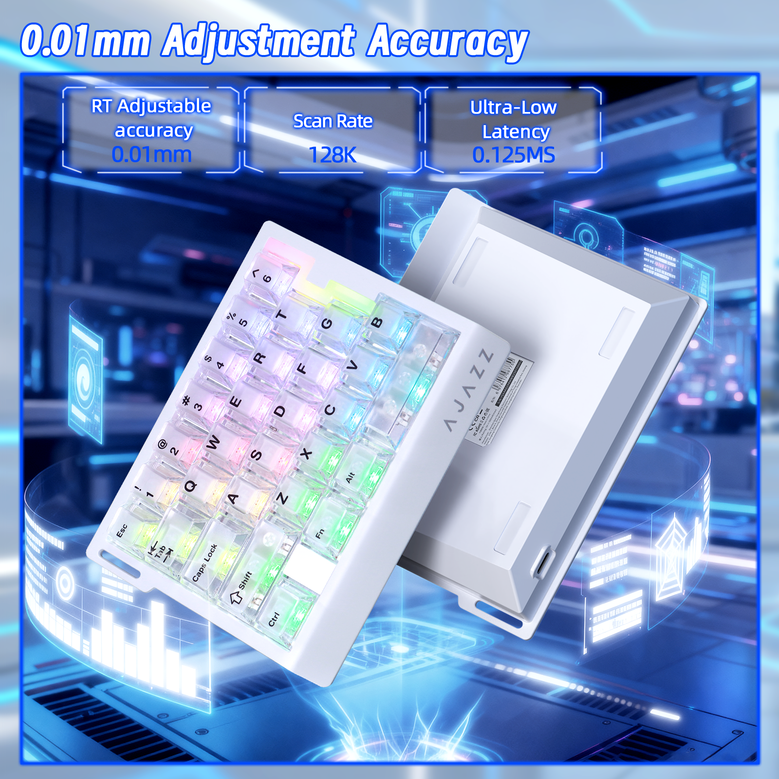 ATTACK SHARK X AJAZZ AK029 Wired One-Handed Gaming Keyboard