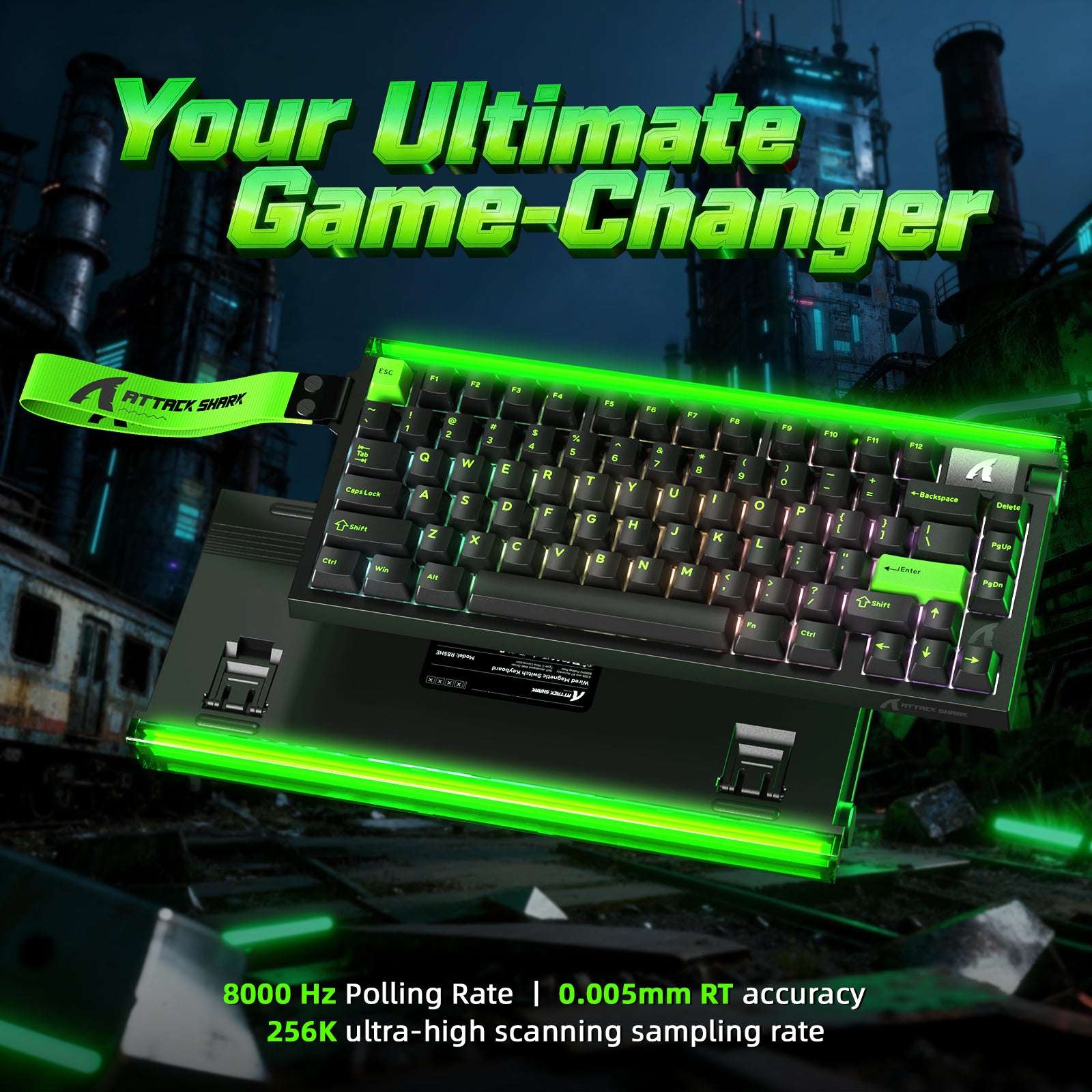 ATTACK SHARK R85 HE Rapid Trigger Tastatur mit C01ULTRA LED Kabel