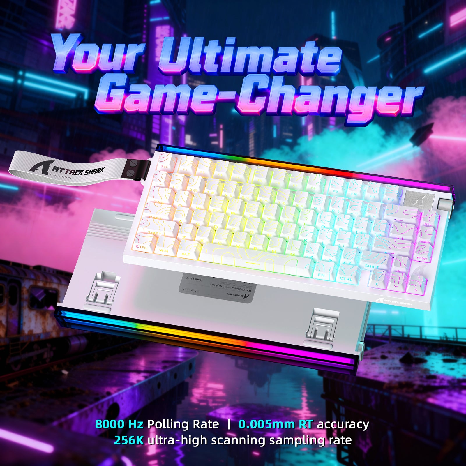ATTACK SHARK R85 HE Rapid Trigger Tastatur mit C01ULTRA LED Kabel