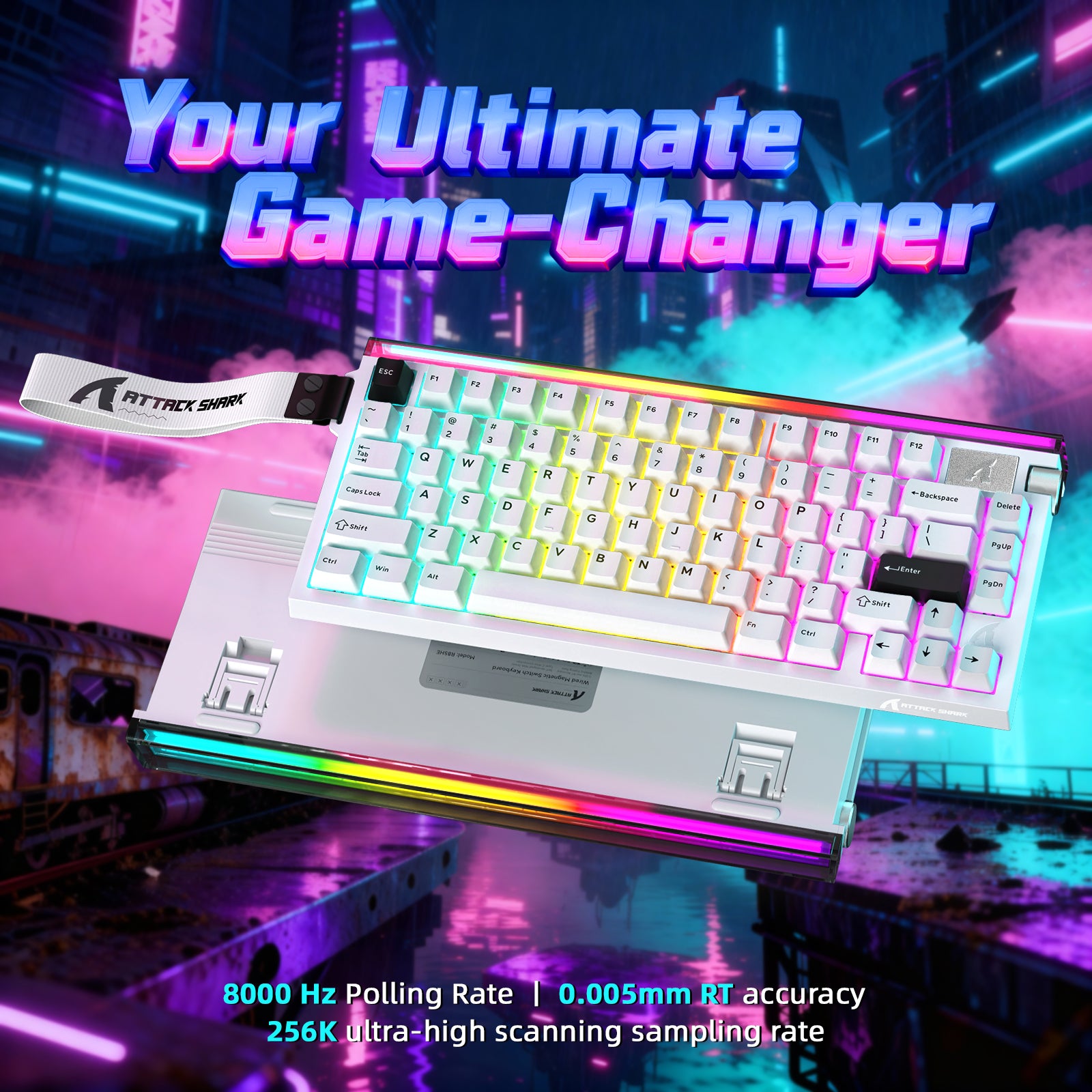 ATTACK SHARK R85 HE Rapid Trigger Tastatur mit C01ULTRA LED Kabel