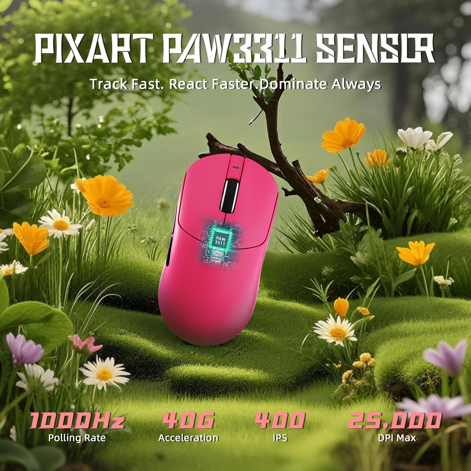 ATTACK SHARK X8SE Tri-mode Wireless Gaming Mouse 25000 DPI Ultra Lightweight