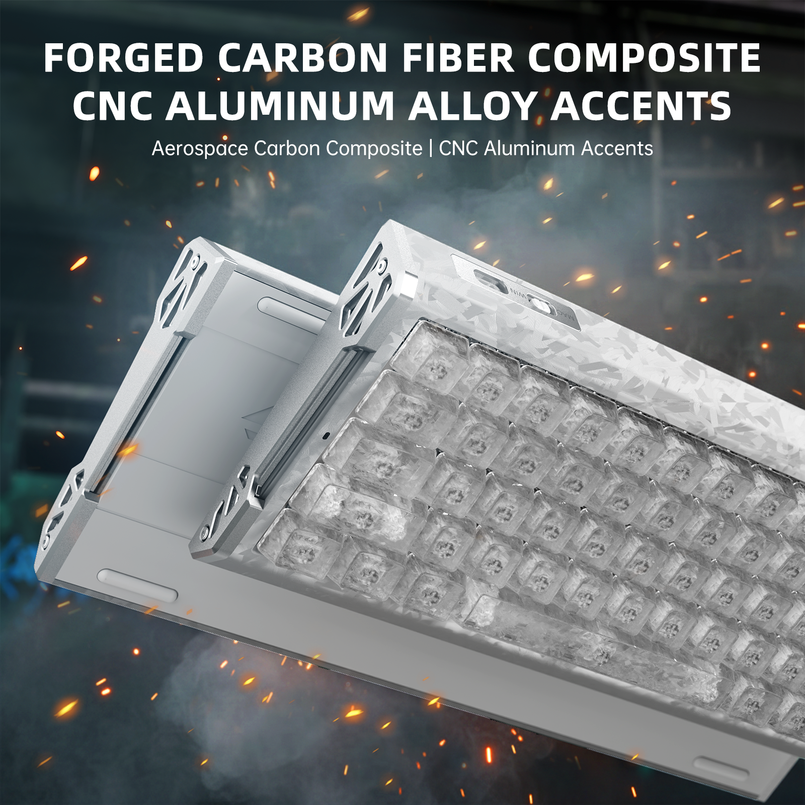 ATTACK SHARK R68 HE Kohlefaser Rapid Trigger Tastatur Magnetischer Schalter