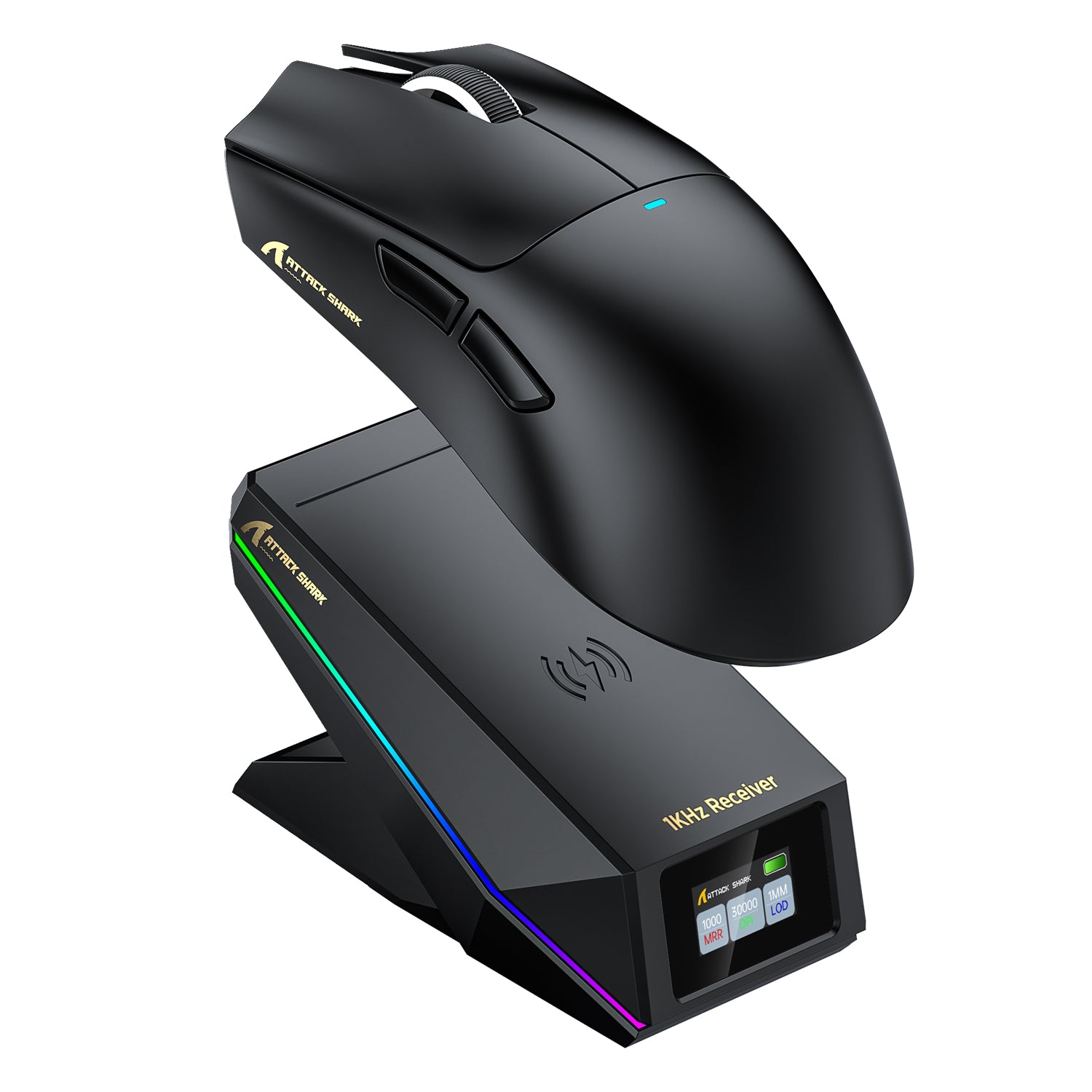 ATTACK SHARK X11 PRO V2 Kabellose Gaming-Maus mit TFT-Display, Ladestation und C06 Spiralkabel