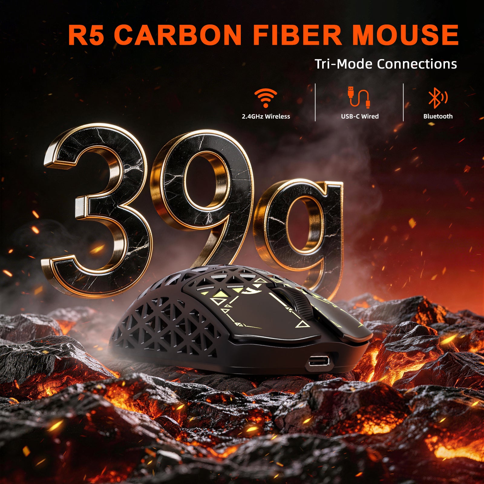 ATTACK SHARK R68 HE & R5 ULTRA Kohlefaser Gaming-Bundle