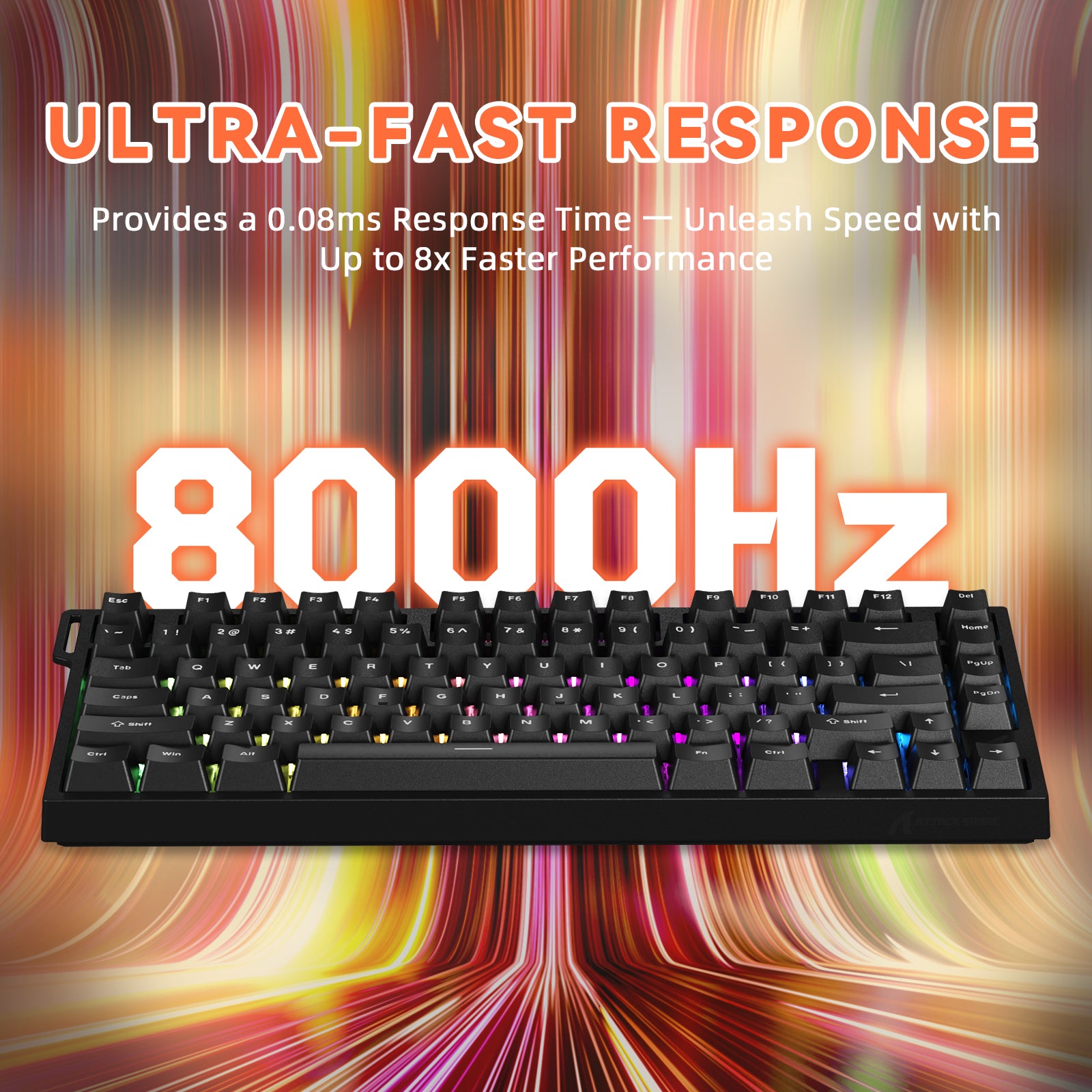 ATTACK SHARK R82 HE Rapid Trigger-Tastatur-Magnetschalter mit 0,005 MM RT