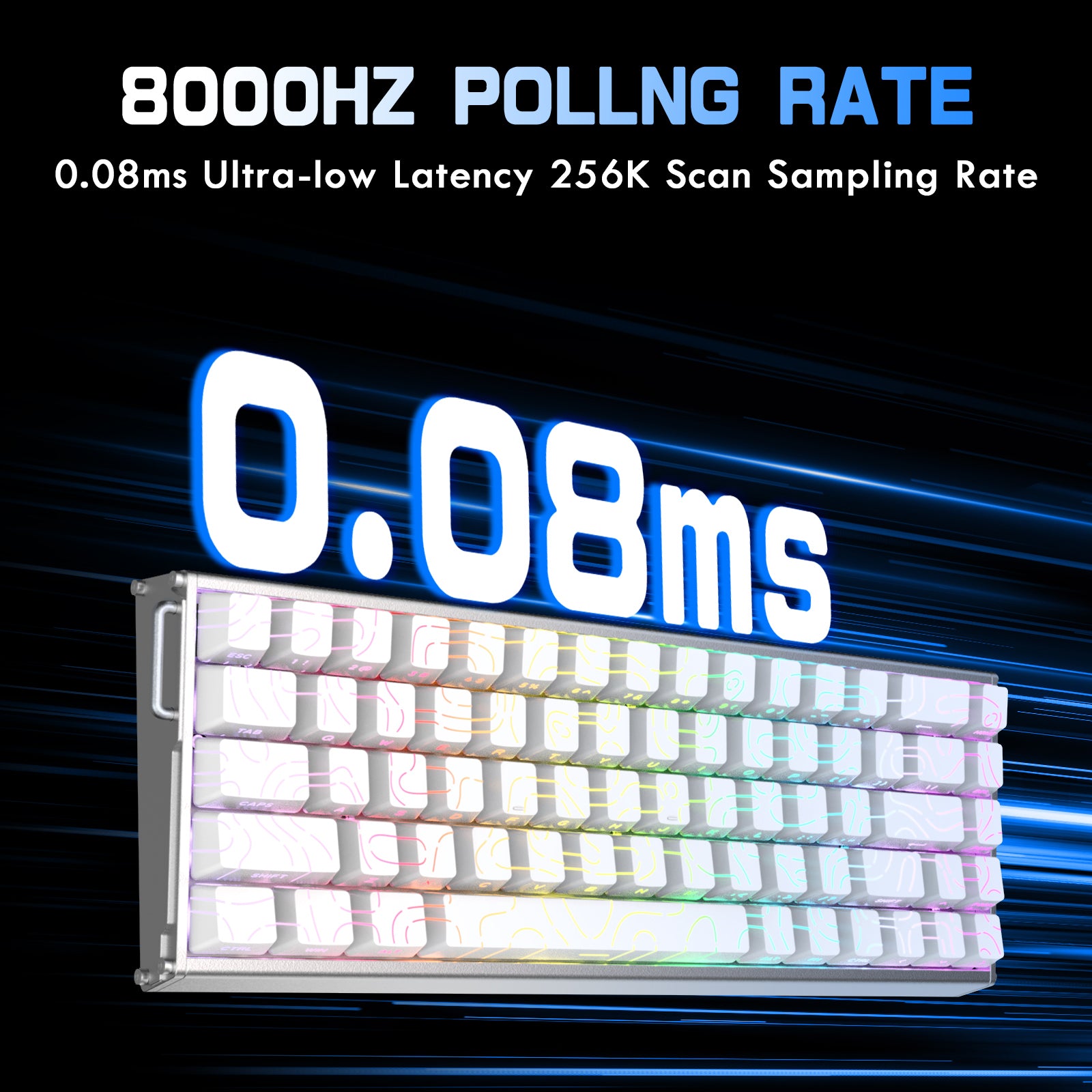 ATTACK SHARK X68MAX HE Rapid Trigger CNC Aluminium-Tastatur mit magnetischem Schalter und C01Ultra RGB Spiralkabel