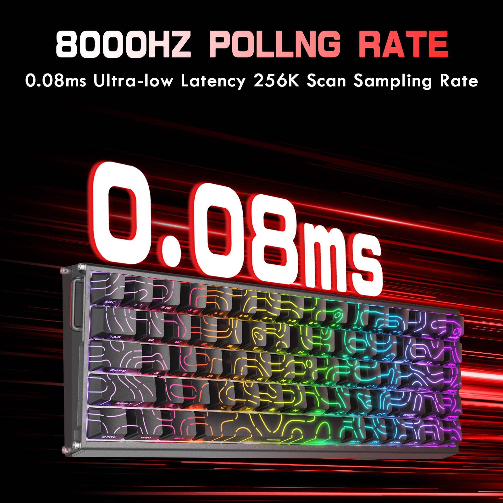 ATTACK SHARK X68MAX HE Rapid Trigger CNC Aluminium-Tastatur mit magnetischem Schalter und C01Ultra RGB Spiralkabel