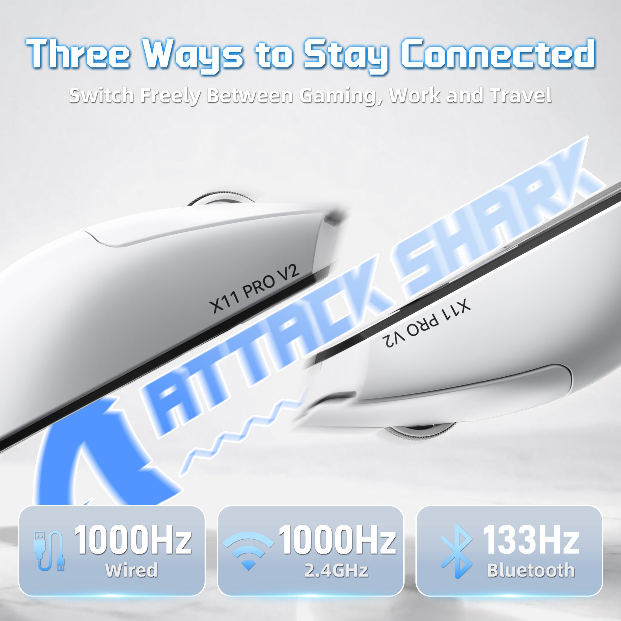 ATTACK SHARK X11 PRO V2 kabellose Gaming-Maus mit TFT-Display und Ladestation