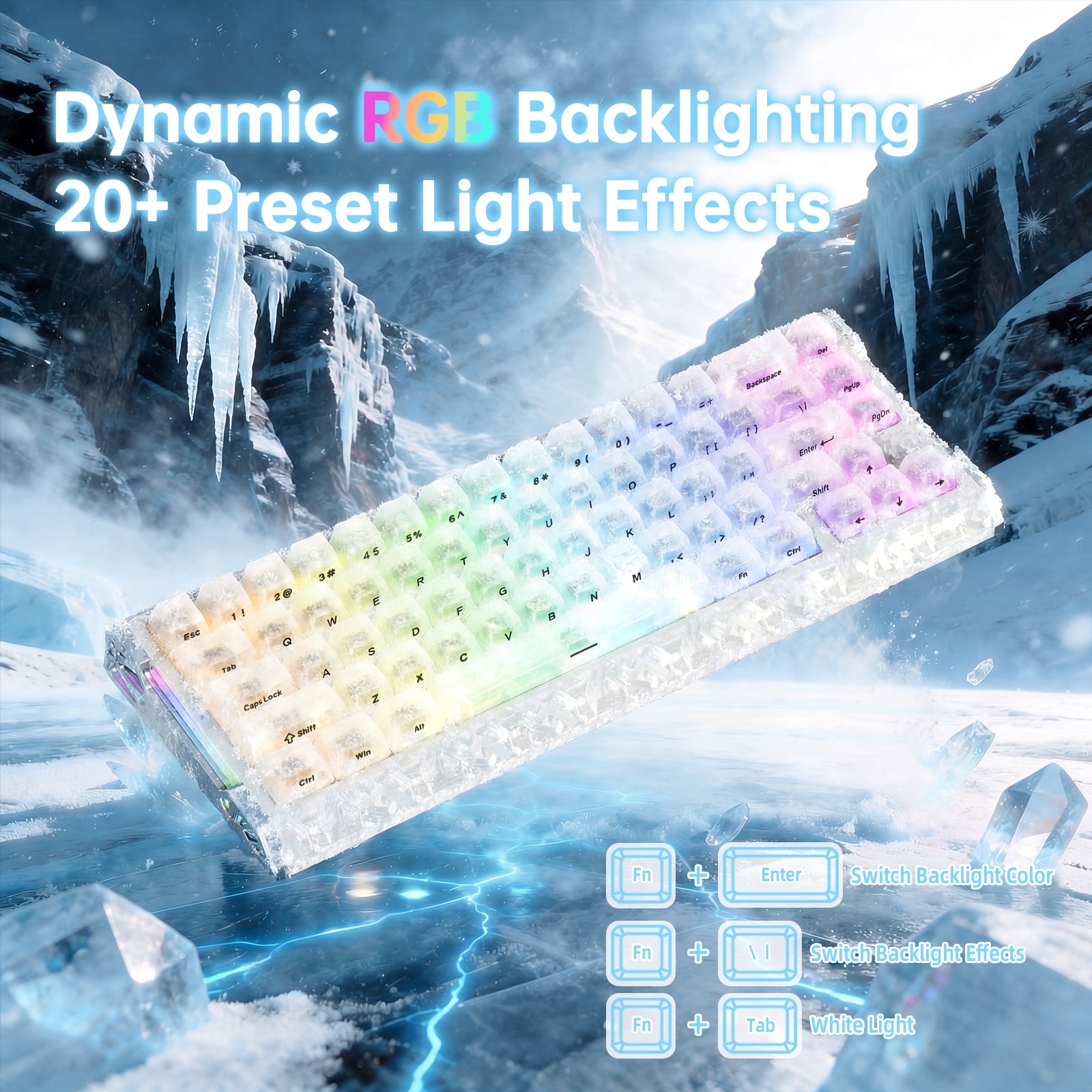 ATTACK SHARK R68 HE Kohlefaser Kabelgebundene Rapid Trigger Magnetischer Schalter Tastatur mit C01 Ultra RGB Spiralkabel