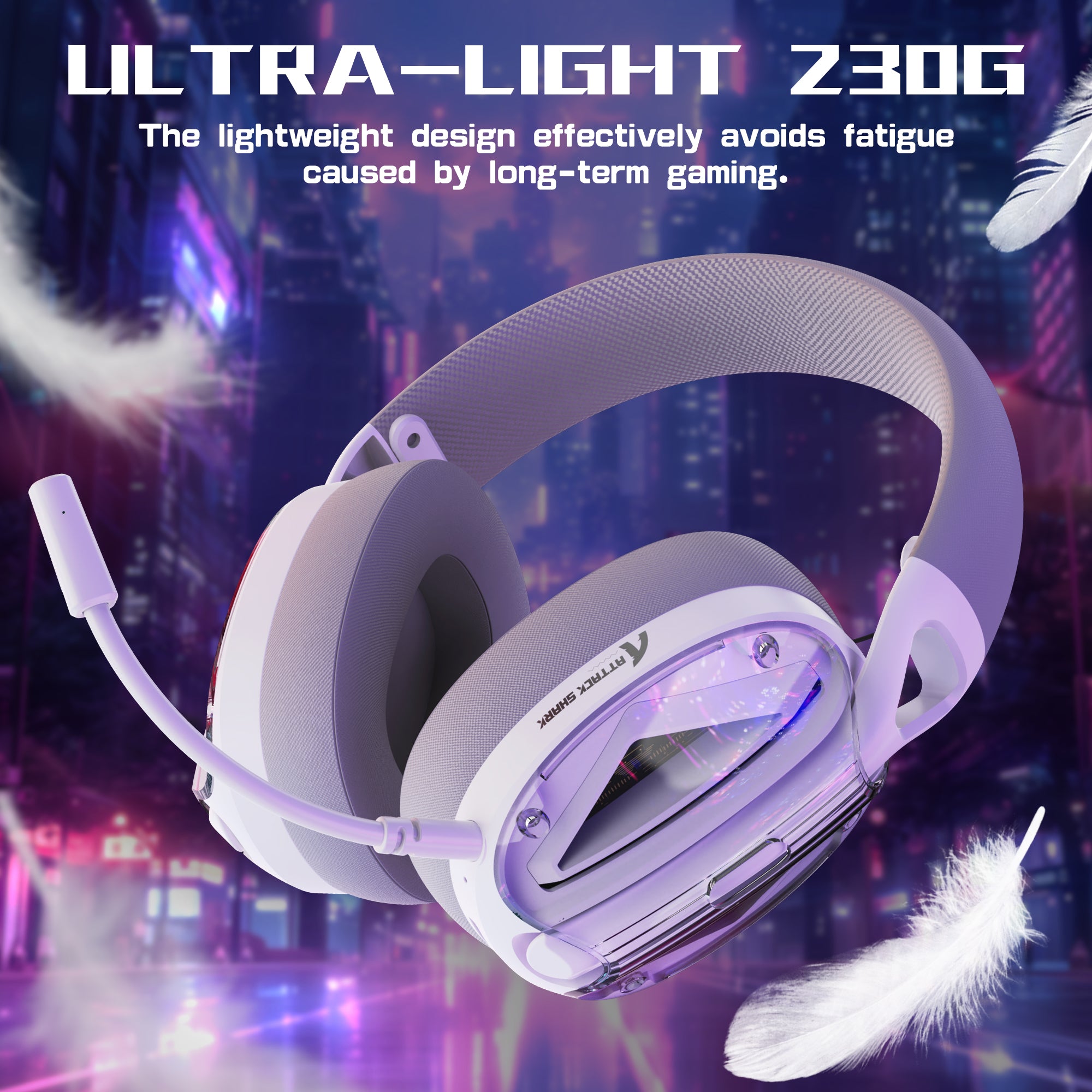 ATTACK SHARK L60 Ultraleichtes Tri-Mode-Gaming-Headset