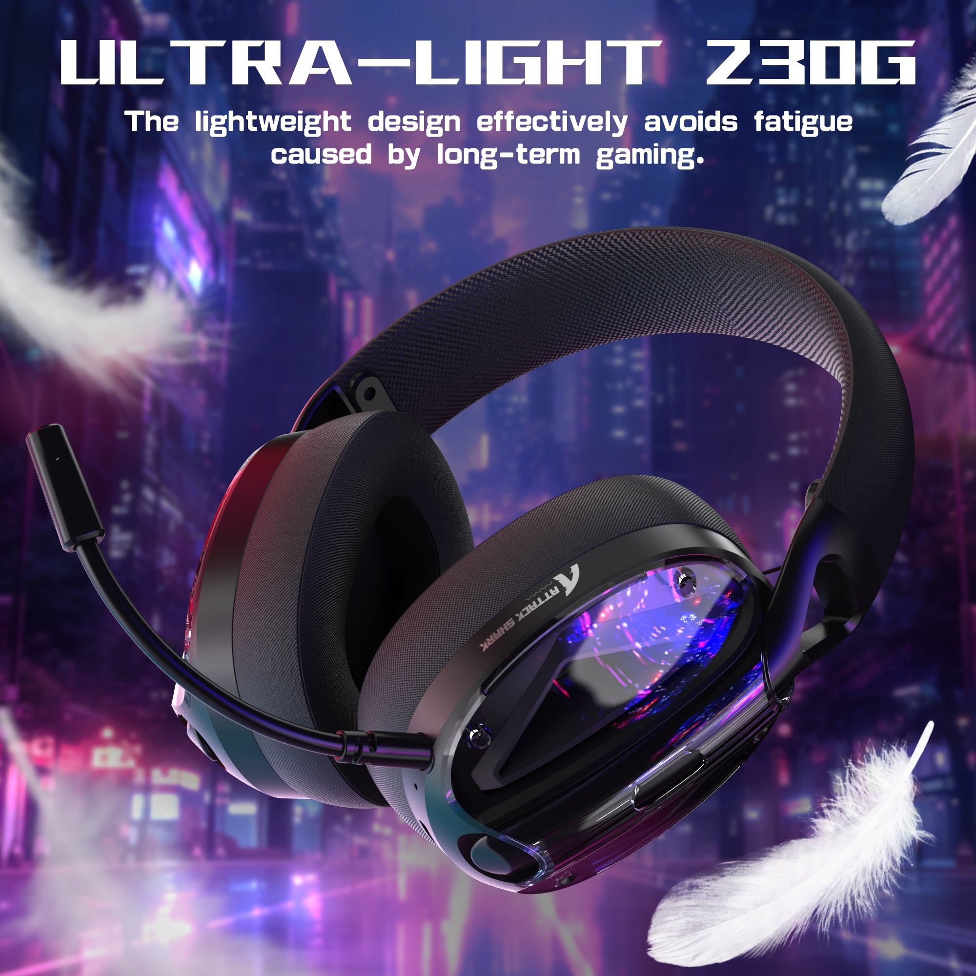 ATTACK SHARK L60 Ultraleichtes Tri-Mode-Gaming-Headset