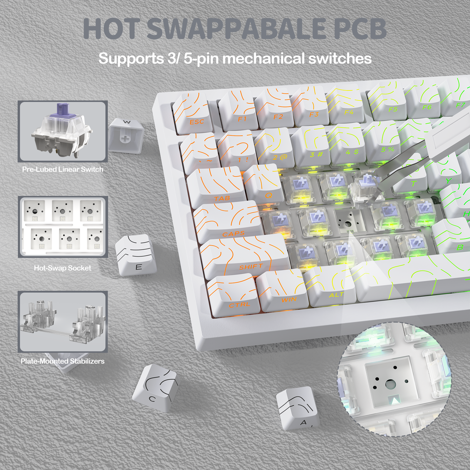 ATTACK SHARK X820Ultra Tri-Mode-Dichtungs-Mechanische Tastatur