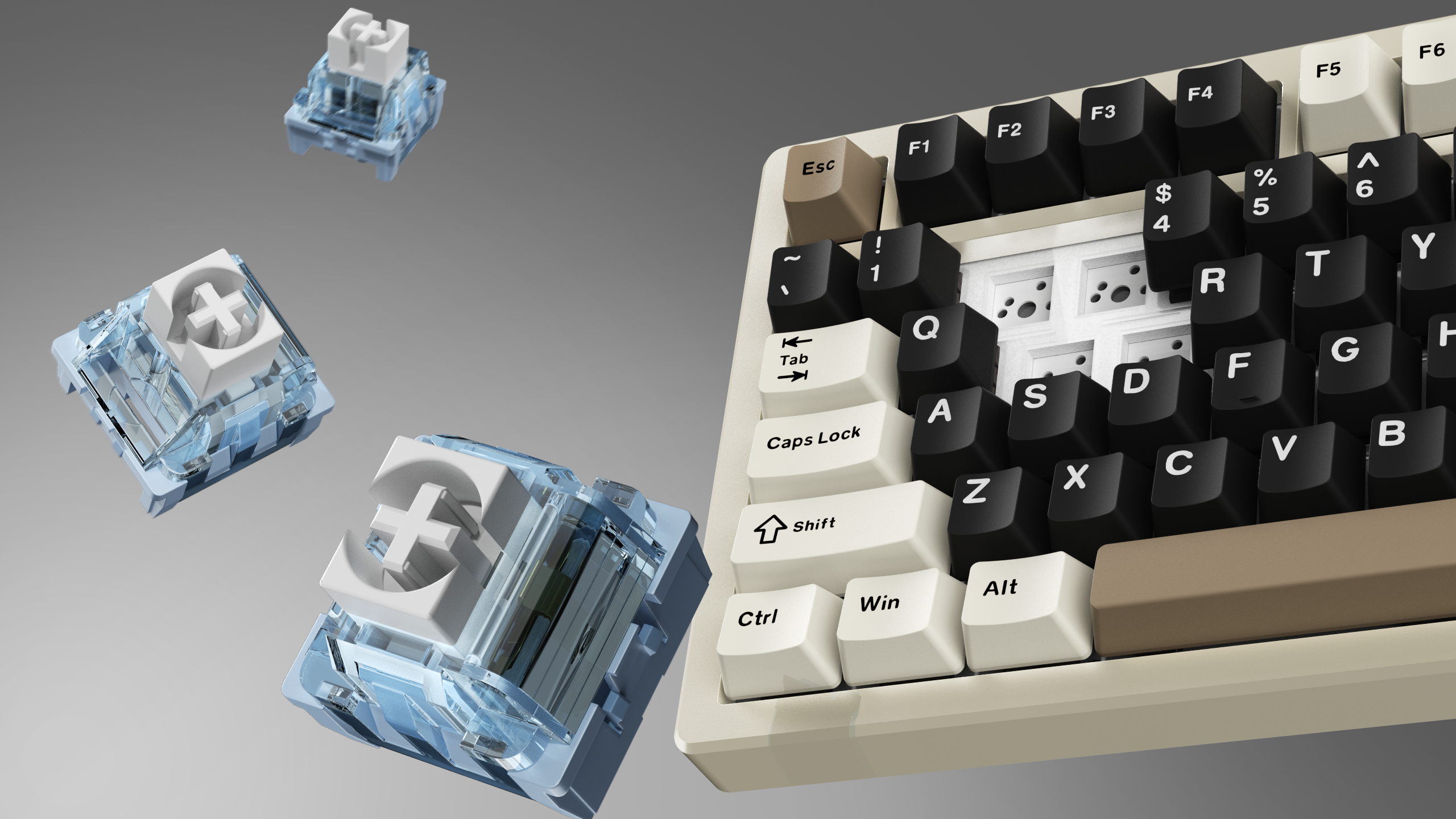 ATTACK SHARK X75 Vollaluminium-Tastatur