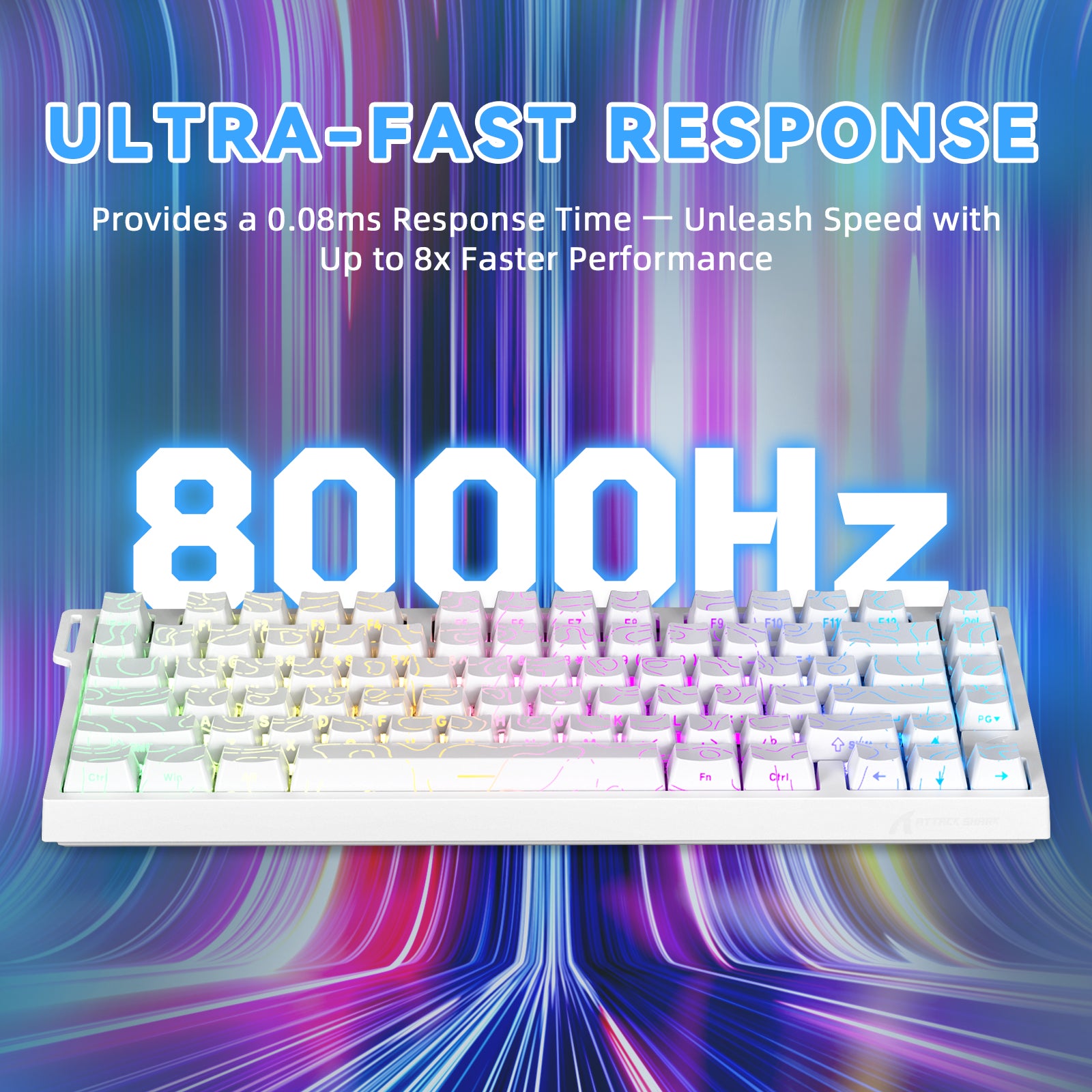 ATTACK SHARK R82 HE Rapid Trigger-Tastatur-Magnetschalter mit 0,005 MM RT