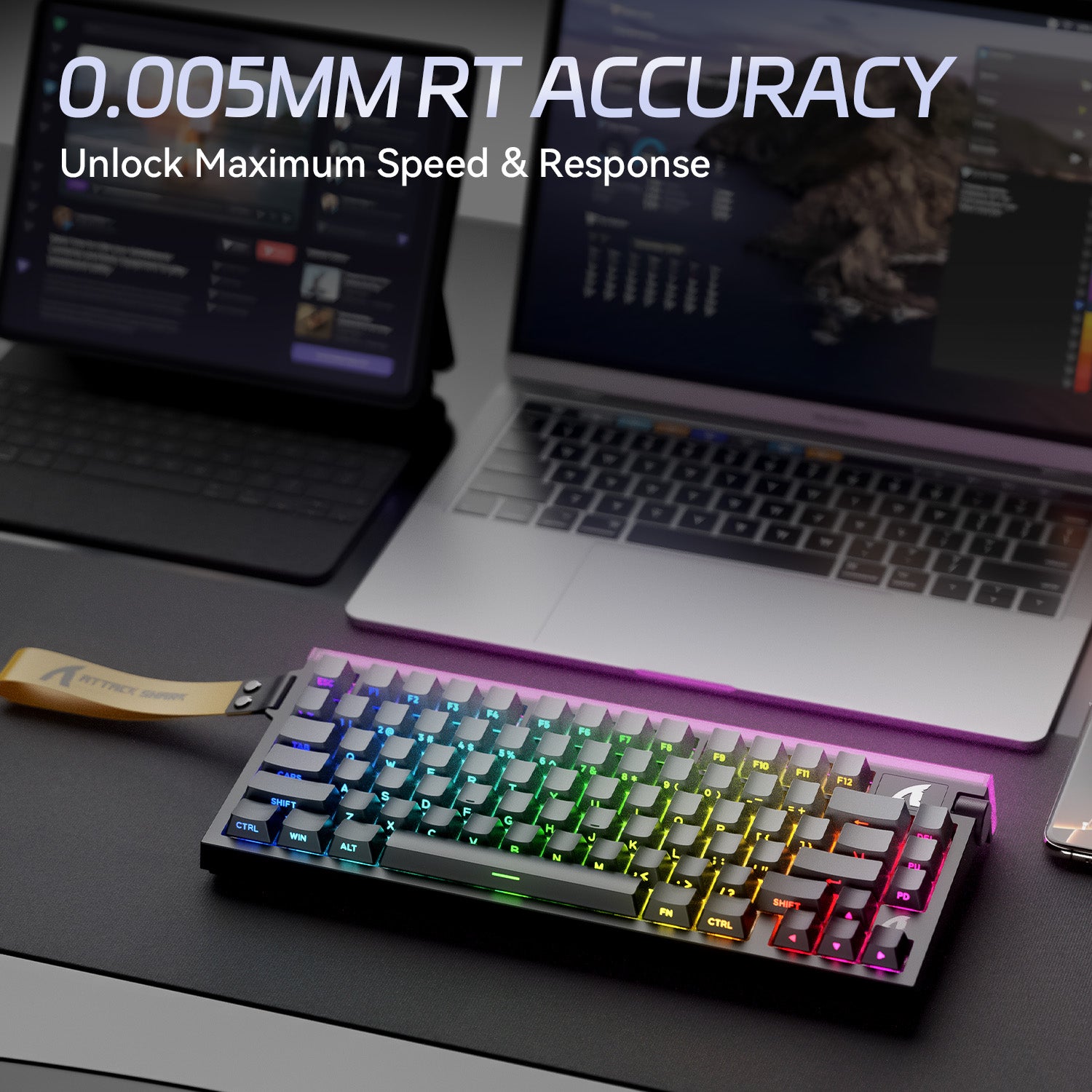 ATTACK SHARK R85 HE Rapid Trigger-Tastatur mit Magnetschalter und benutzerdefinierter Leuchtbox
