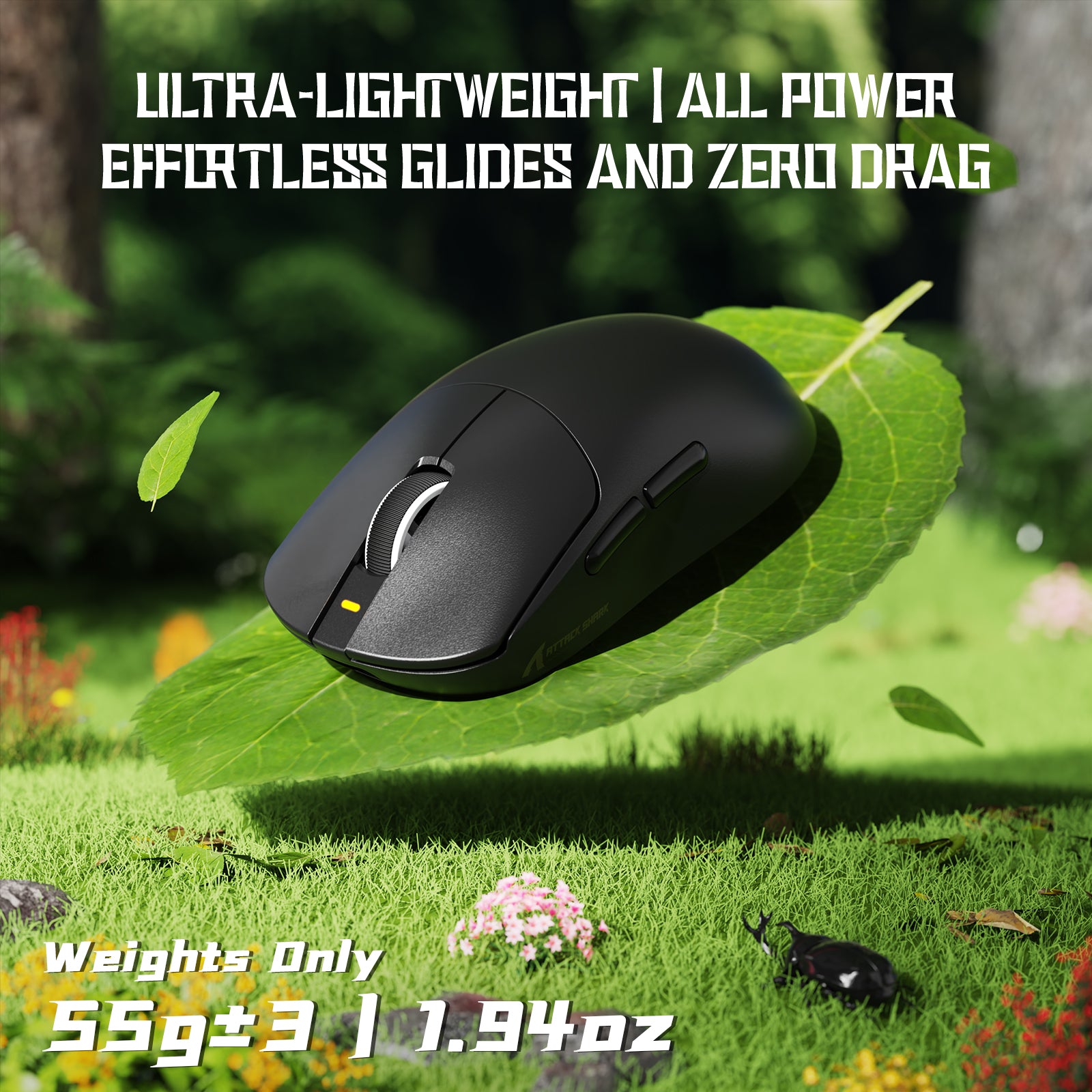 ATTACK SHARK X8SE Tri-mode Wireless Gaming Mouse 25000 DPI Ultra Lightweight