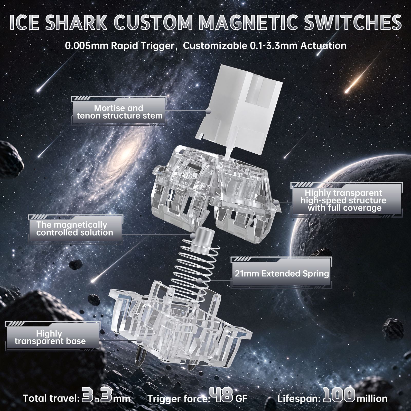ATTACK SHARK R98 HE Carbonfaser-Kabelgebundene Tastatur mit schnellem Auslöser, magnetischem Schalter und C01 Ultra RGB Spiralkabel