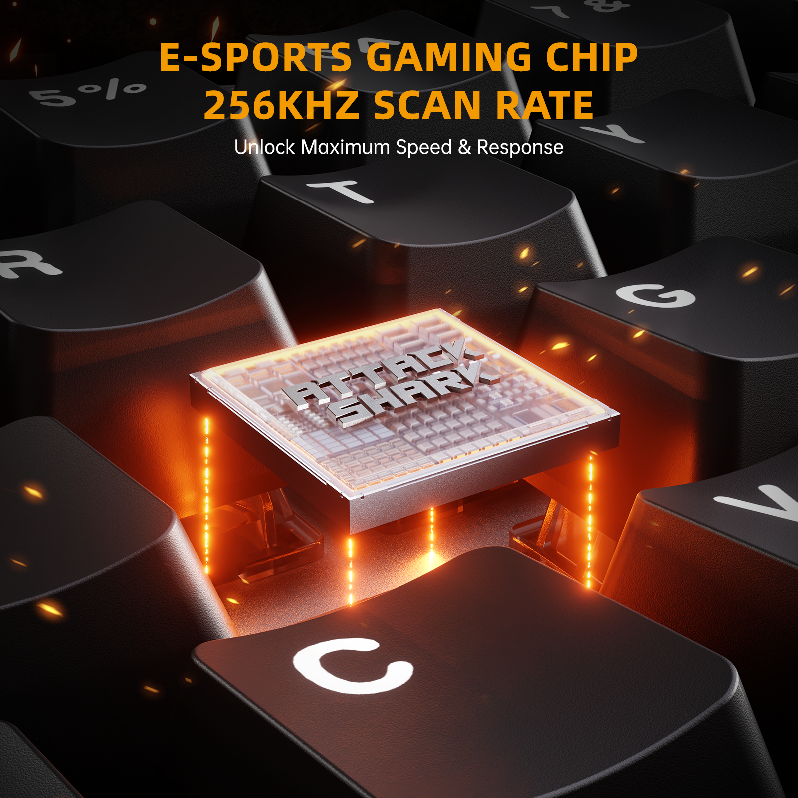 ATTACK SHARK R68 HE Kohlefaser Rapid Trigger Tastatur Magnetischer Schalter